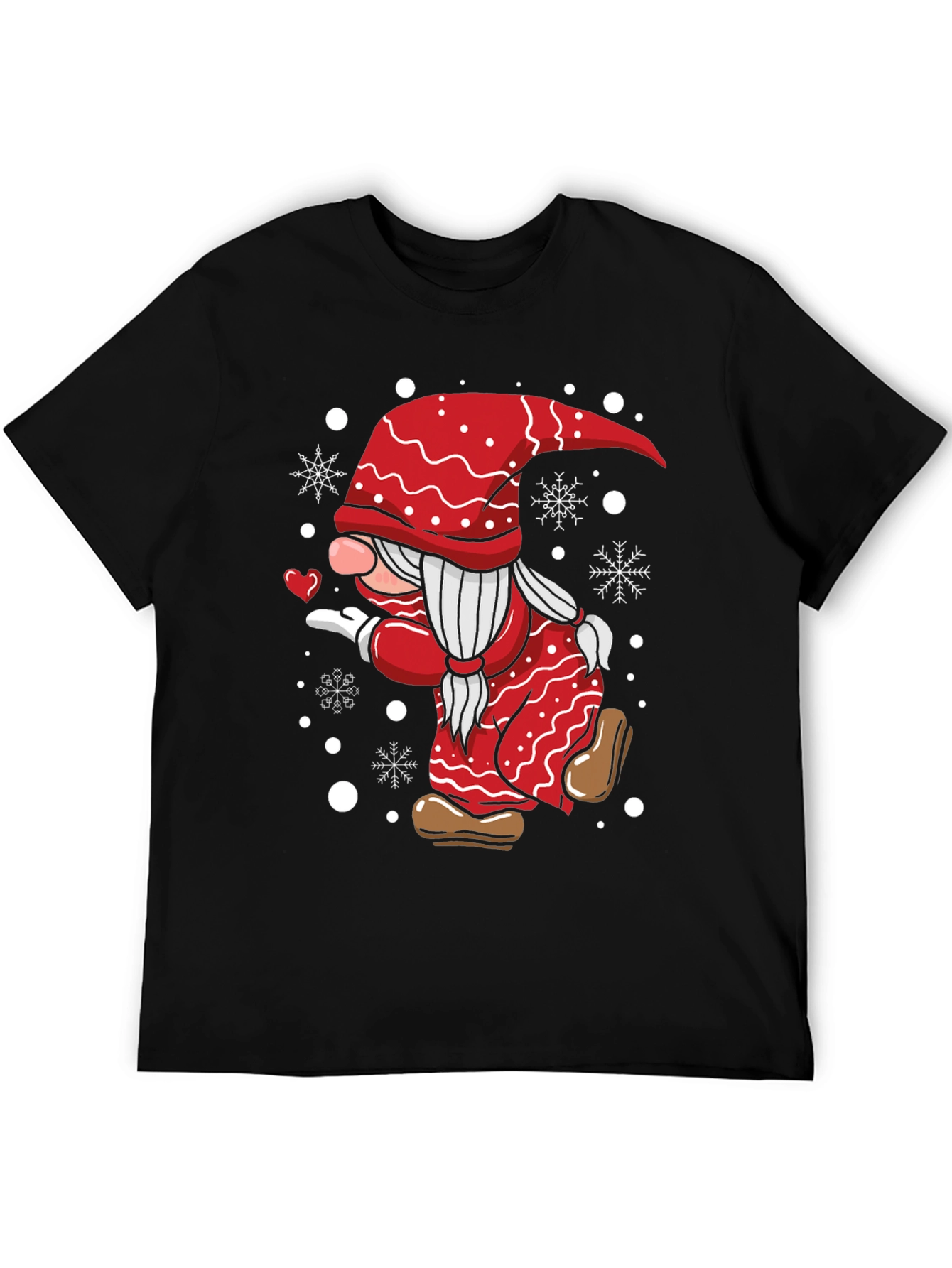 Festive Gnome Graphic Tee - Holiday Gift