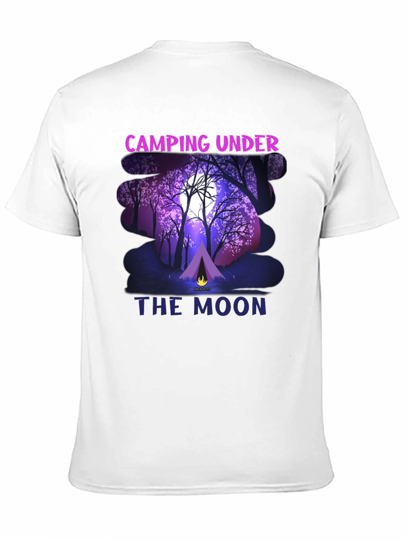 Camping Under The Moon Graphic T-Shirt