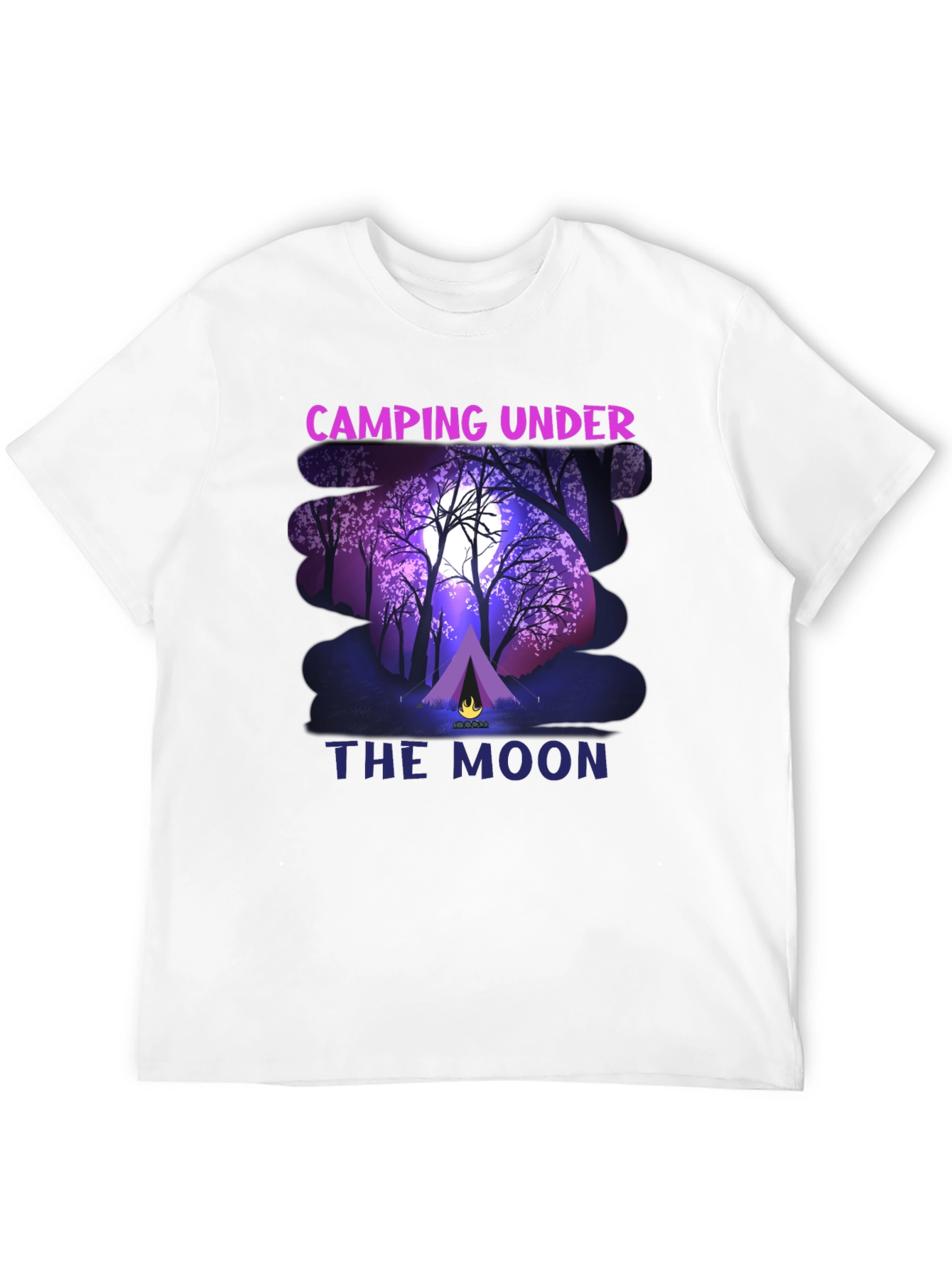 Camping Under The Moon Graphic T-Shirt