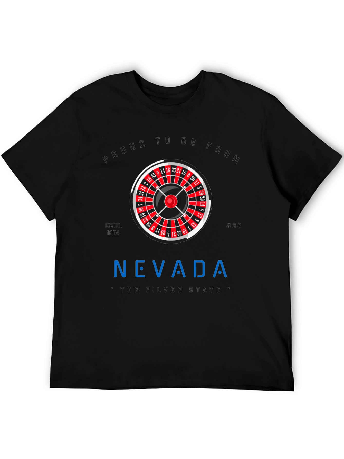 Nevada Roulette Wheel Graphic T-Shirt