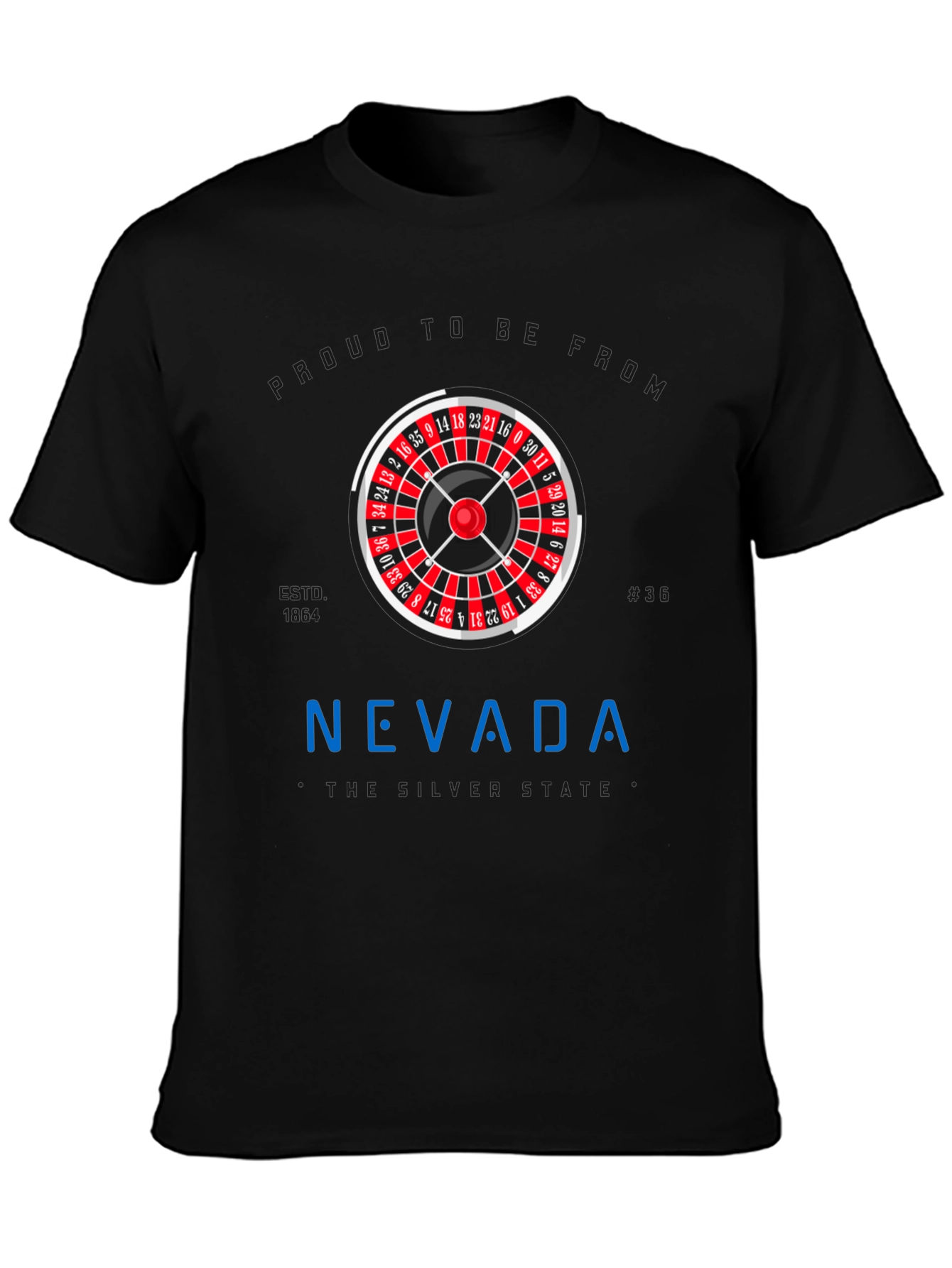 Nevada Roulette Wheel Graphic T-Shirt