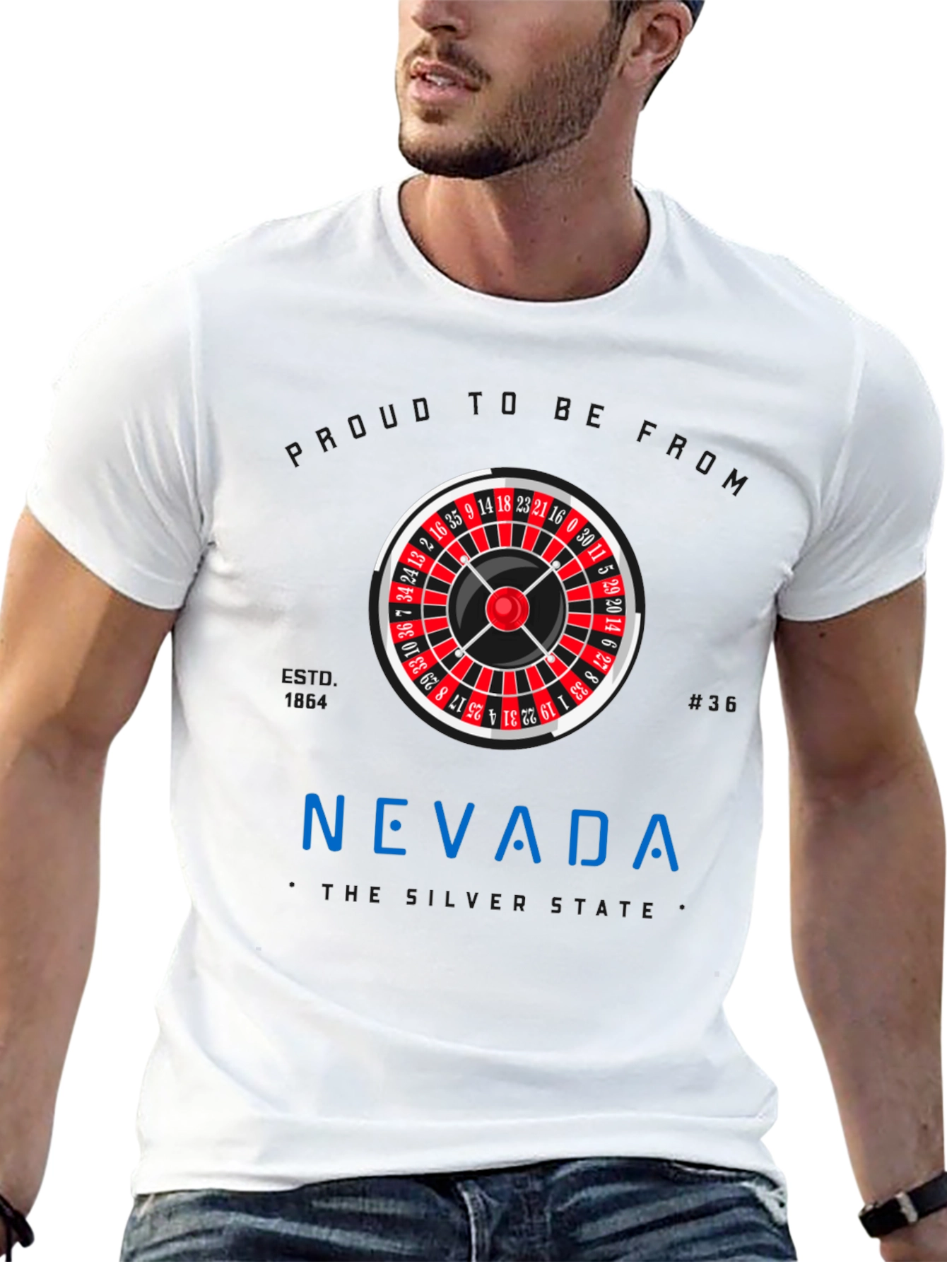 Nevada Roulette Wheel Graphic T-Shirt