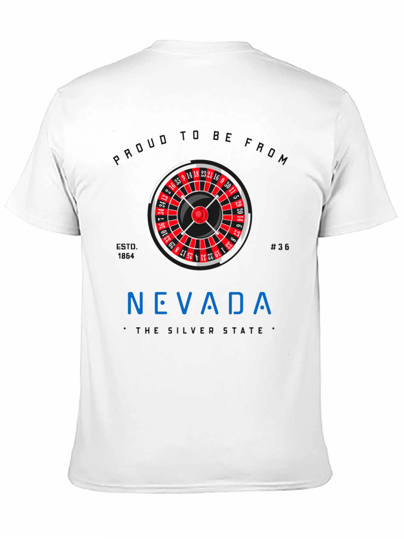 Nevada Roulette Wheel Graphic T-Shirt