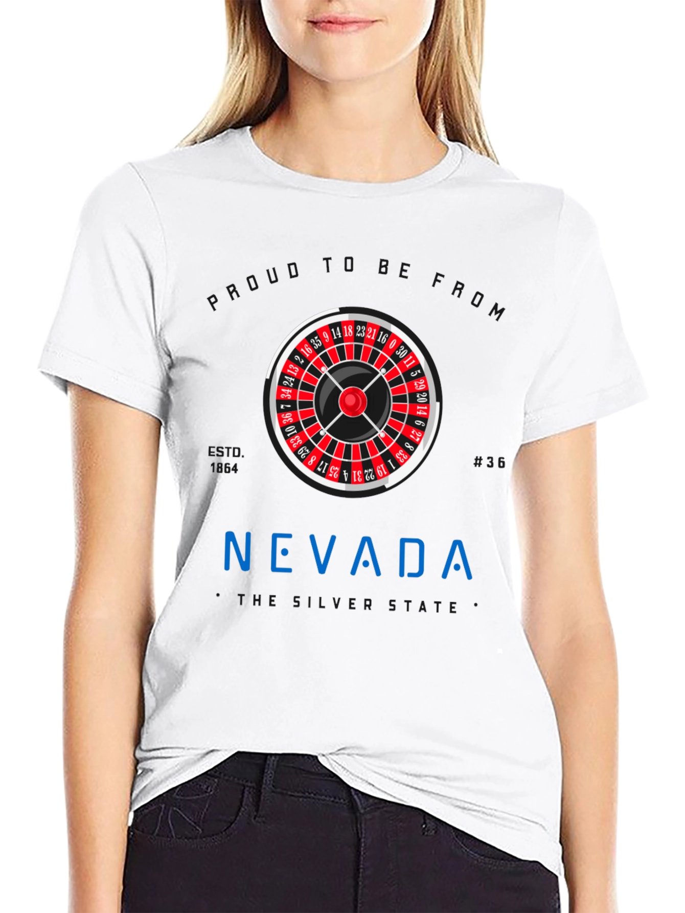 Nevada Roulette Wheel Graphic T-Shirt