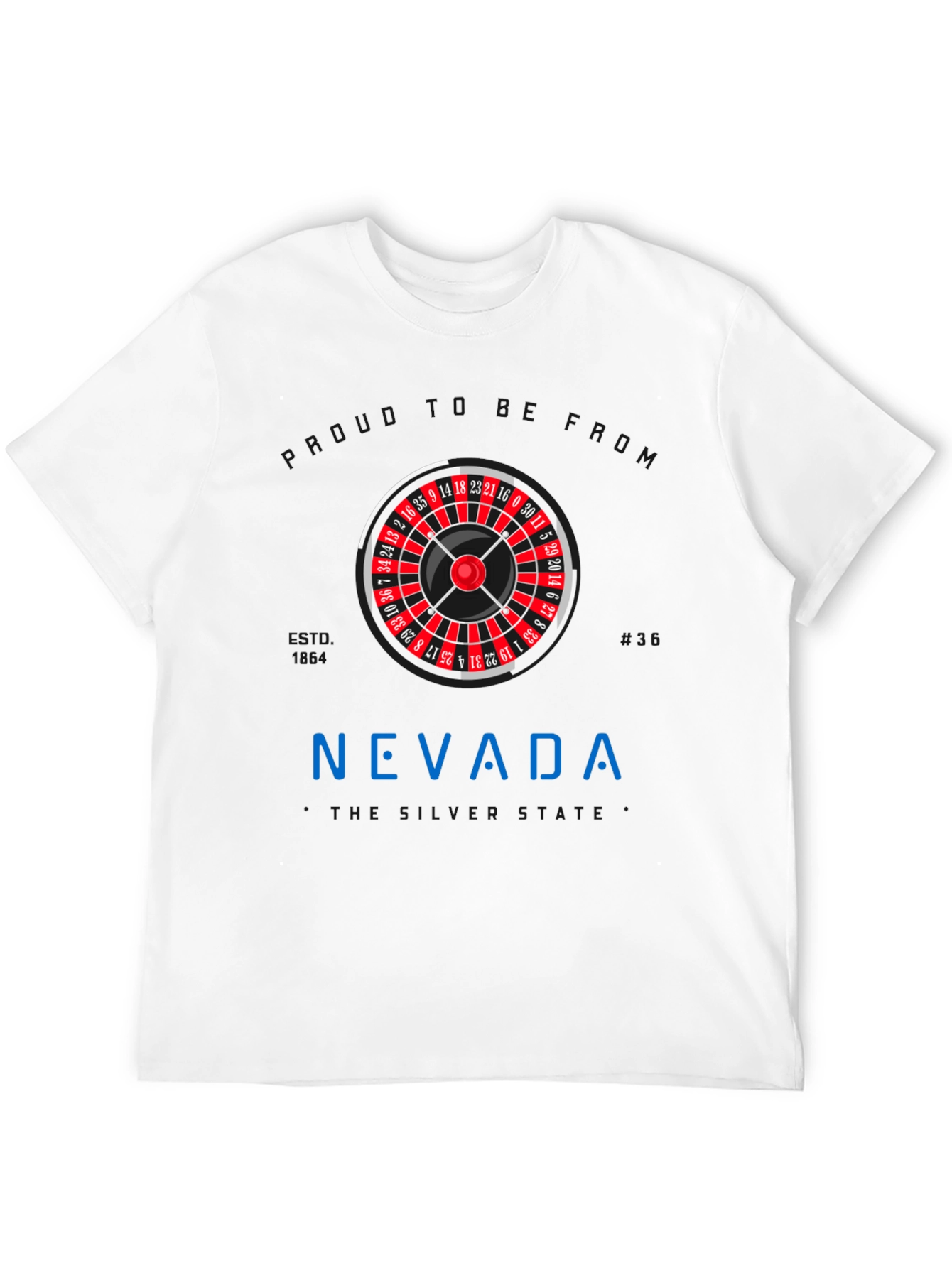 Nevada Roulette Wheel Graphic T-Shirt