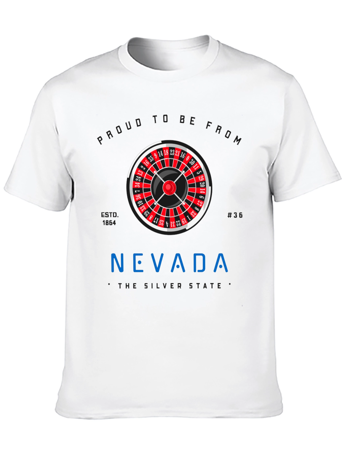 Nevada Roulette Wheel Graphic T-Shirt