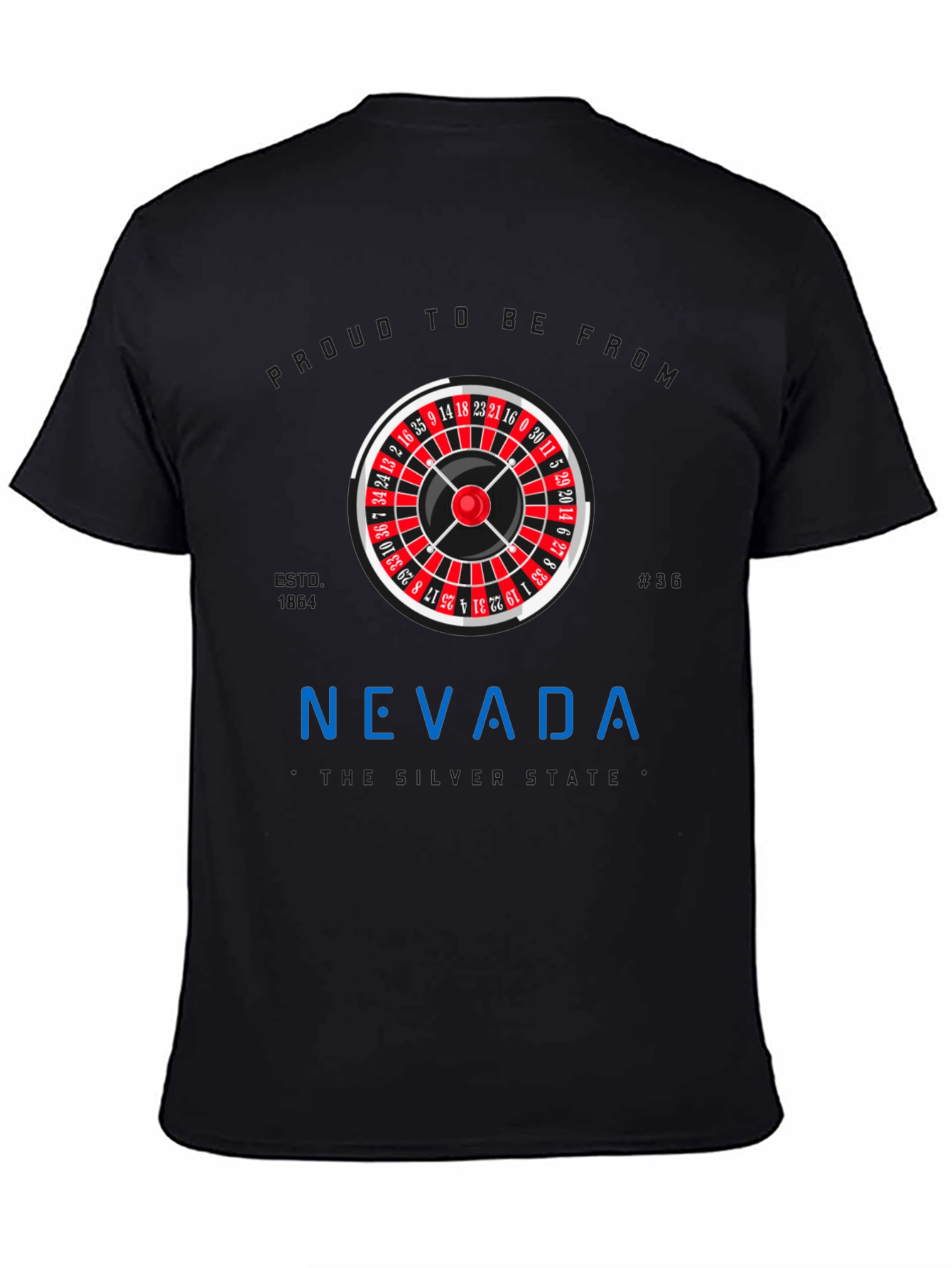 Nevada Roulette Wheel Graphic T-Shirt