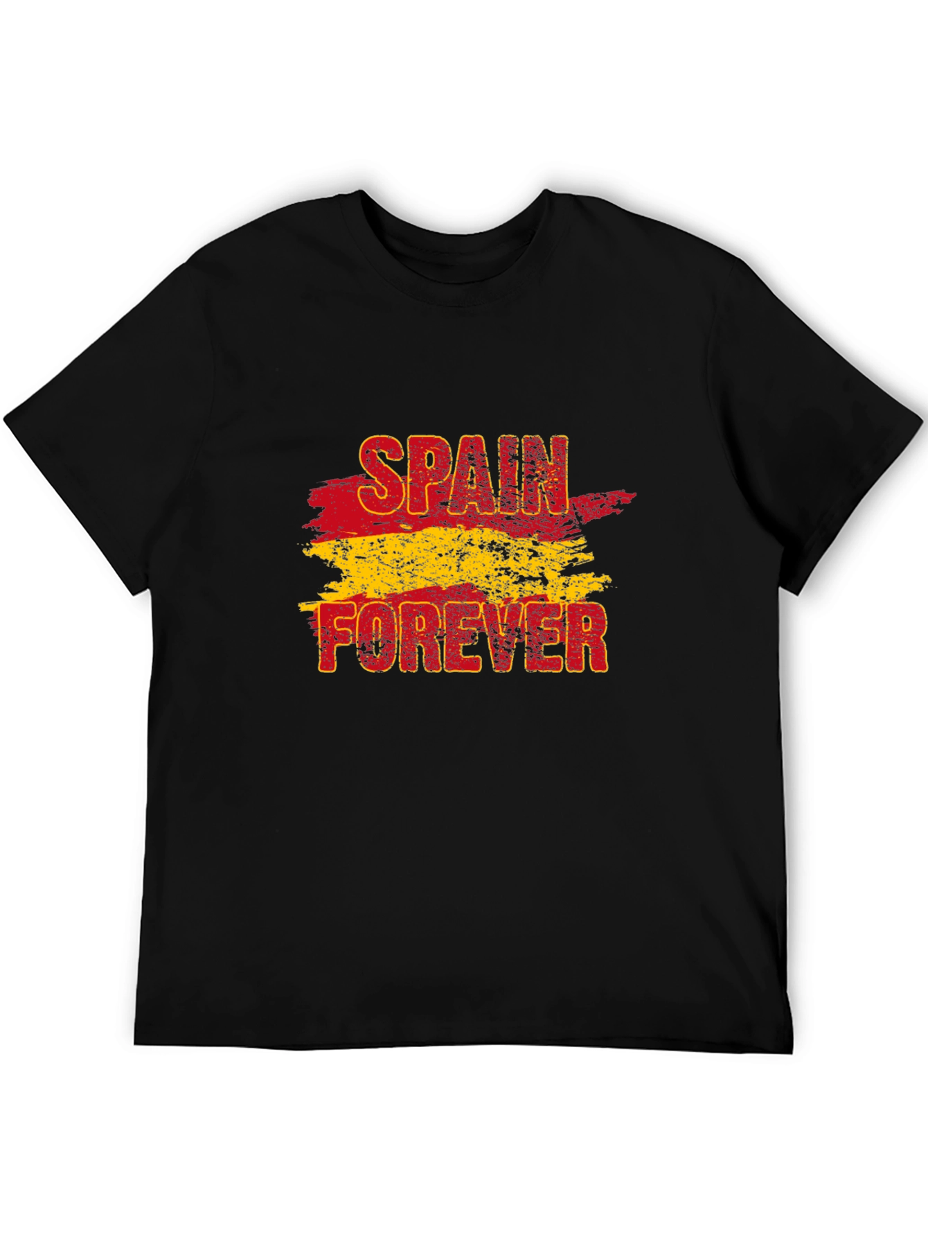 Spain Forever Graphic Tee - Black Cotton T-Shirt
