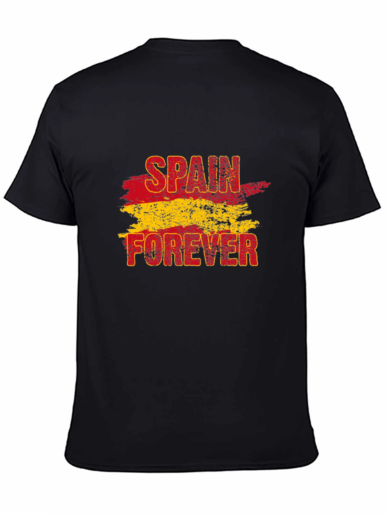 Spain Forever Graphic Tee - Black Cotton T-Shirt