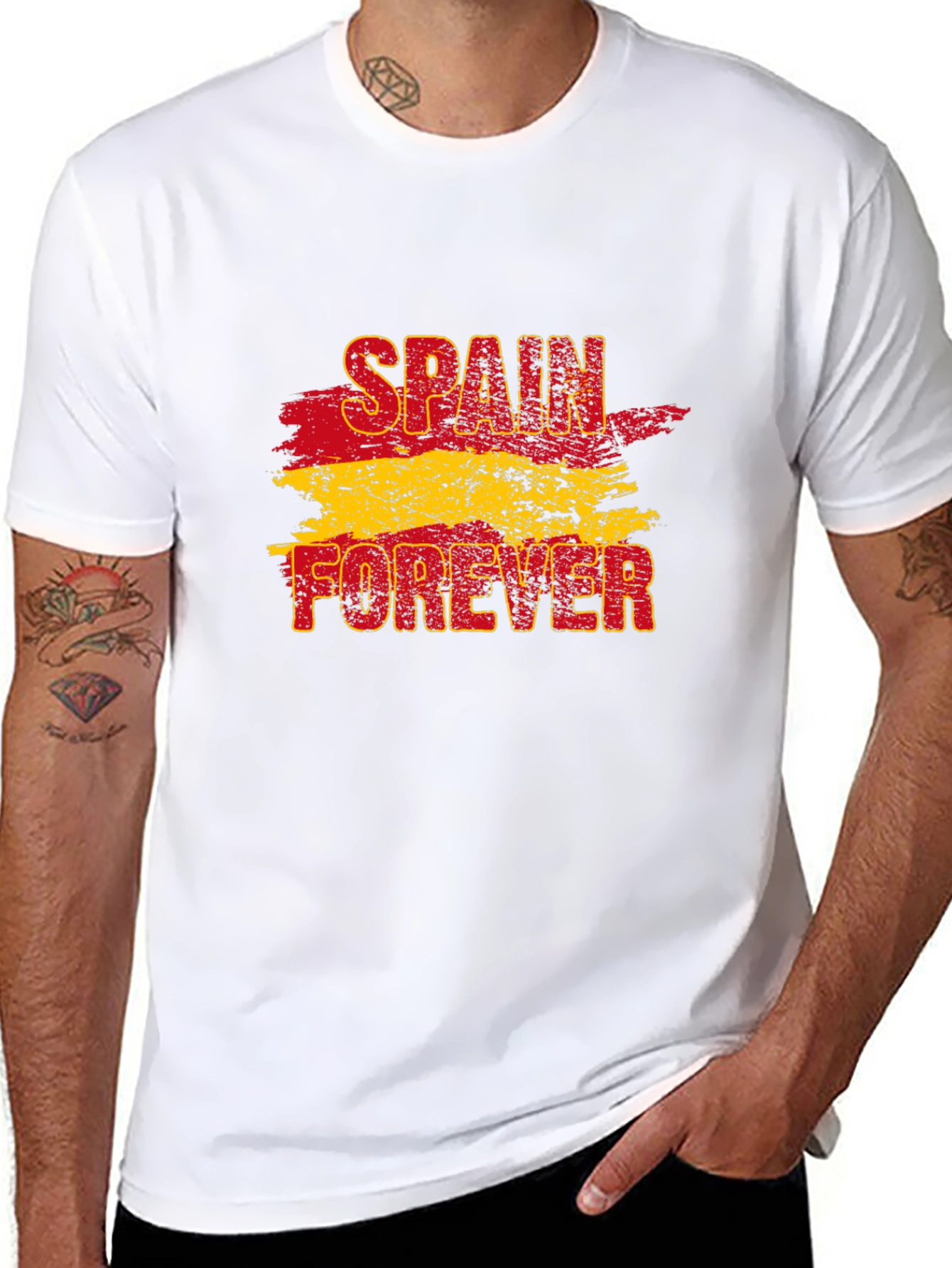 Spain Forever Graphic Tee - Black Cotton T-Shirt