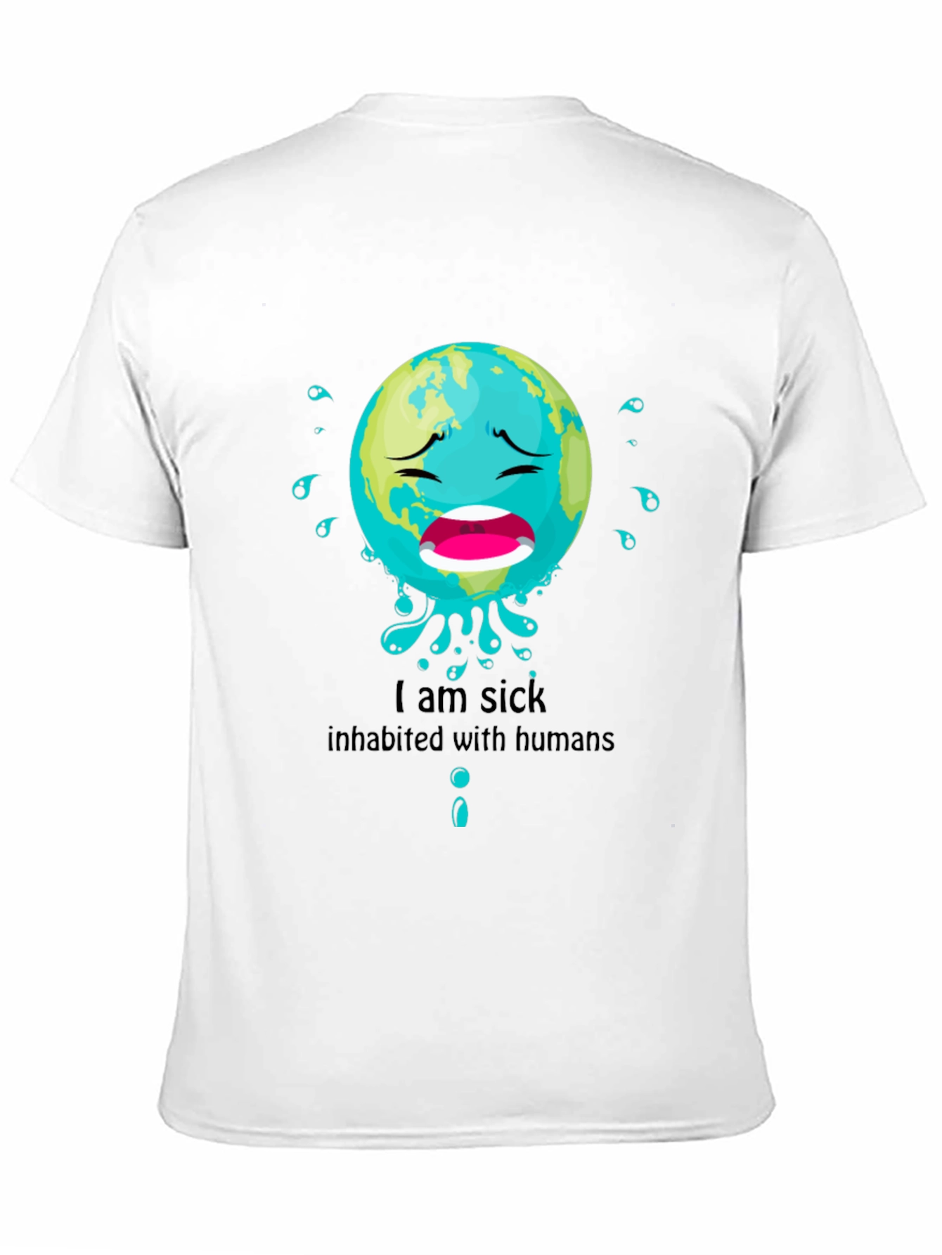 Sick Earth Graphic Tee - Environmental Awareness T-Shirt