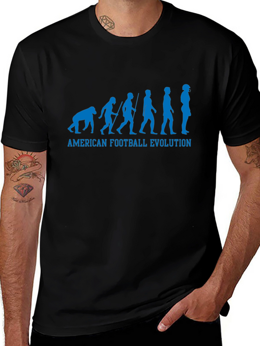 American Football Evolution Graphic Tee - Black