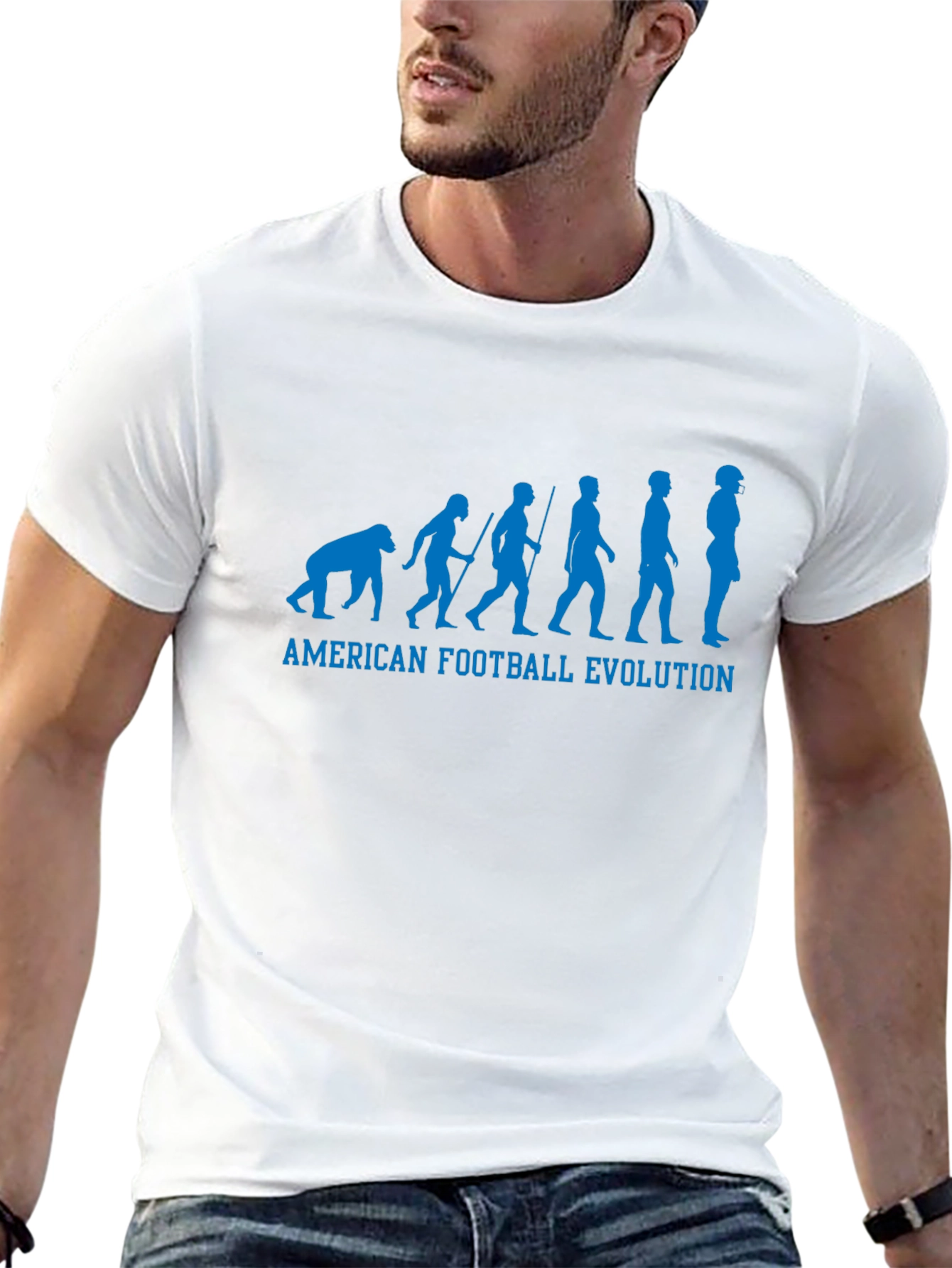 American Football Evolution Graphic Tee - Black