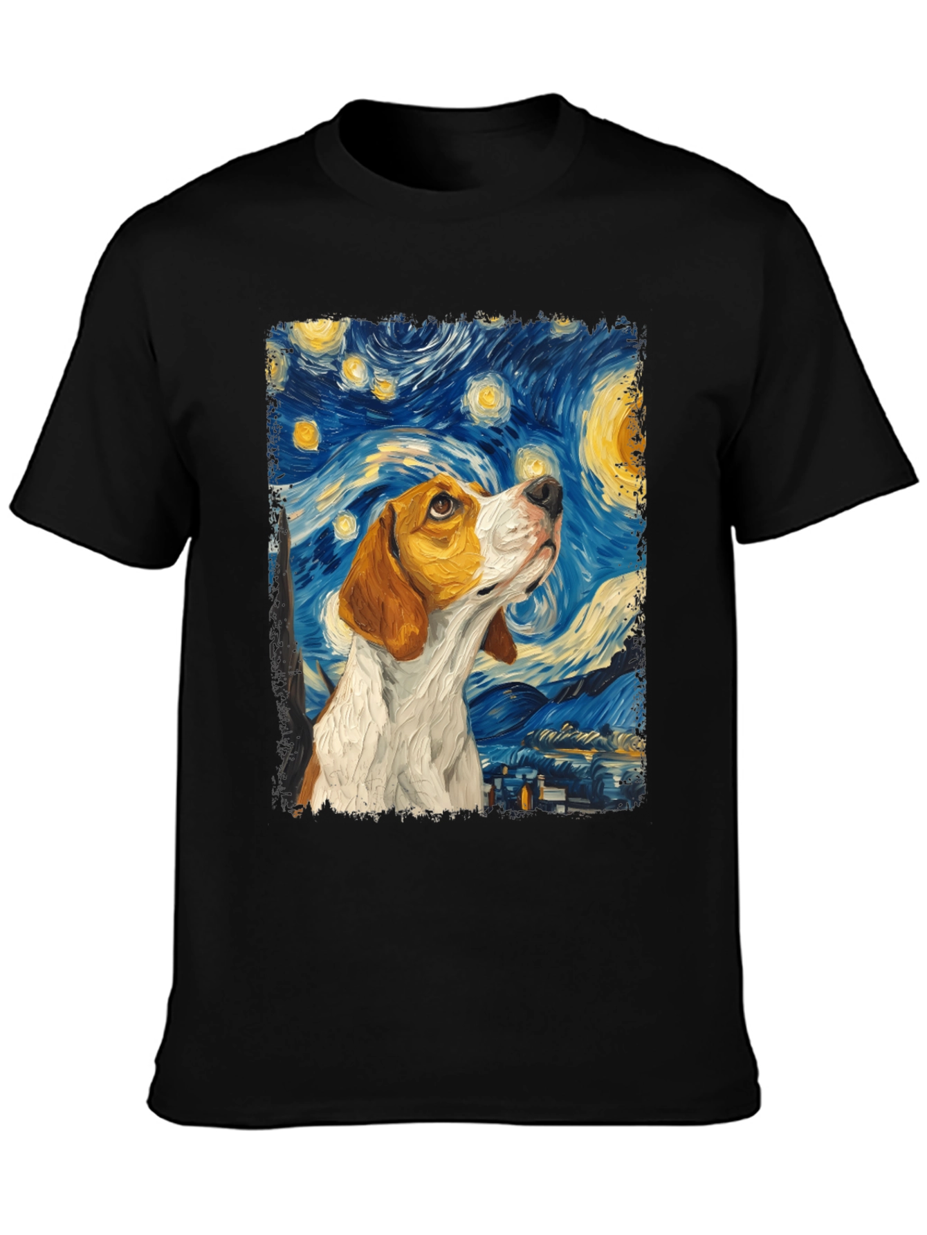Starry Night Beagle T-Shirt - Unique Art Tee