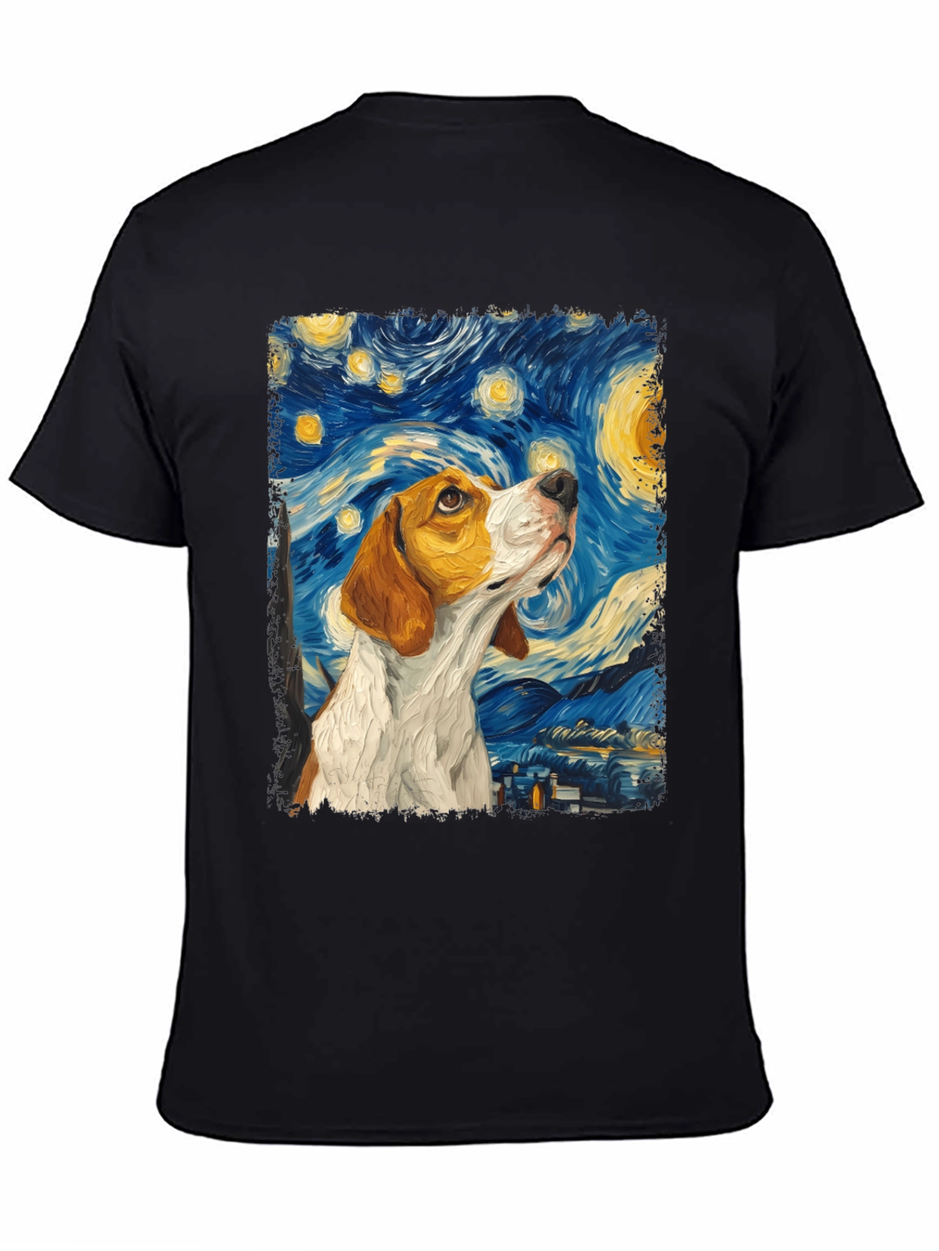Starry Night Beagle T-Shirt - Unique Art Tee