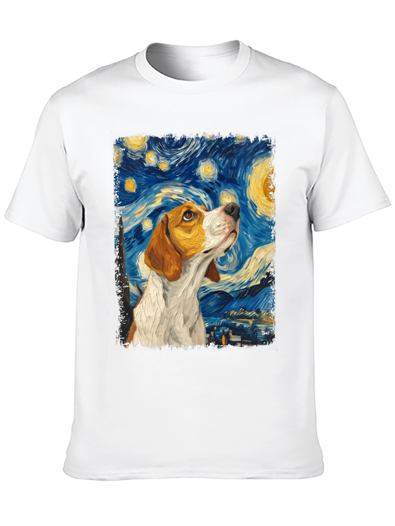 Starry Night Beagle T-Shirt - Unique Art Tee