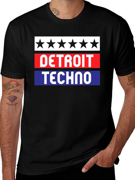 Detroit Techno Graphic T-Shirt - Black
