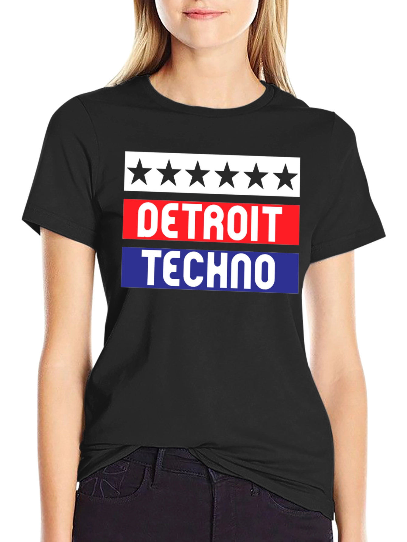 Detroit Techno Graphic T-Shirt - Black