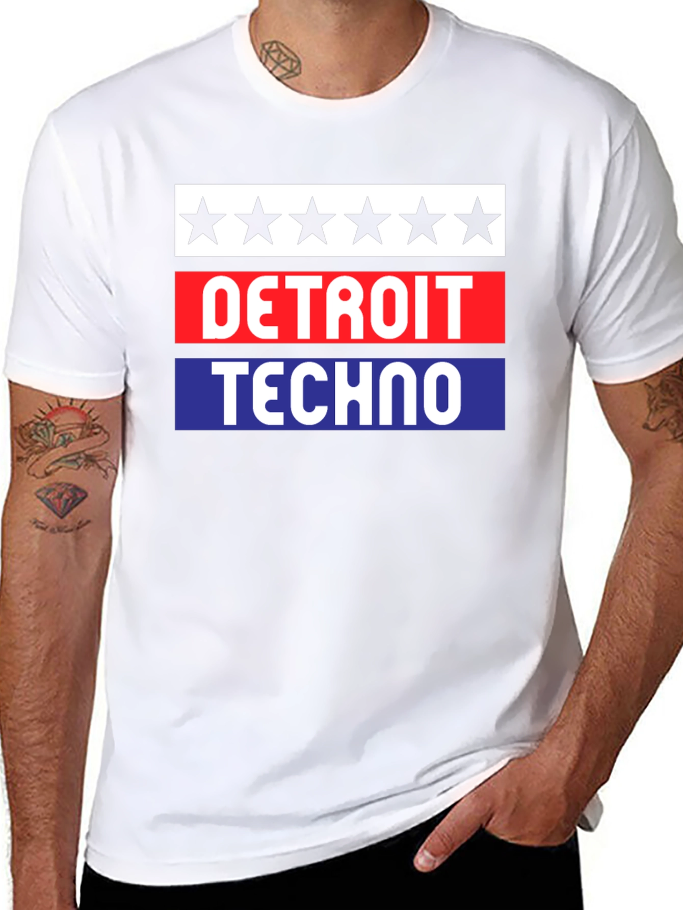 Detroit Techno Graphic T-Shirt - Black