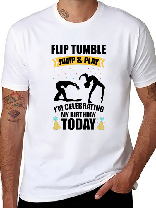 Flip Tumble Birthday T-Shirt: Jump & Play