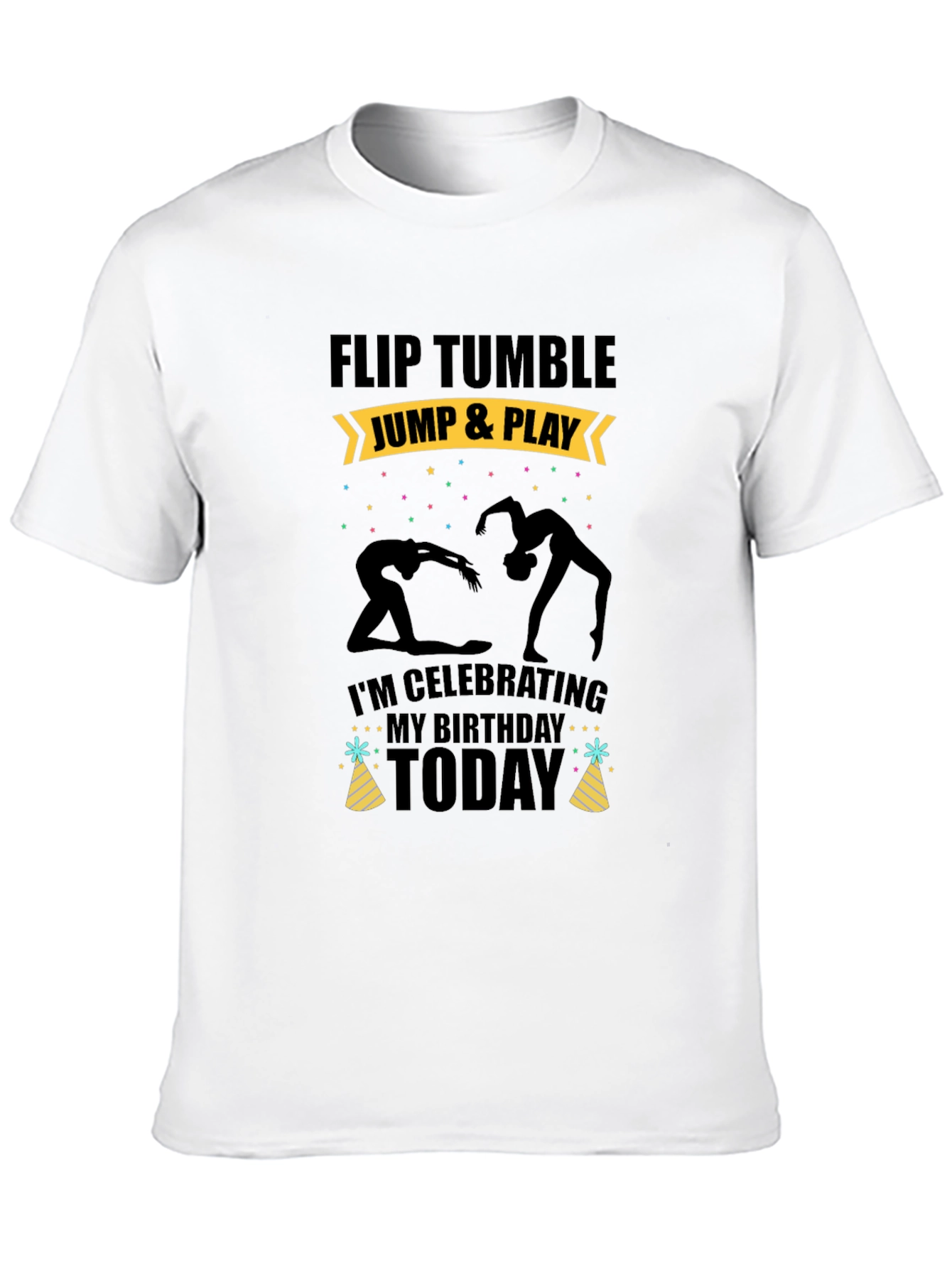 Flip Tumble Birthday T-Shirt: Jump & Play