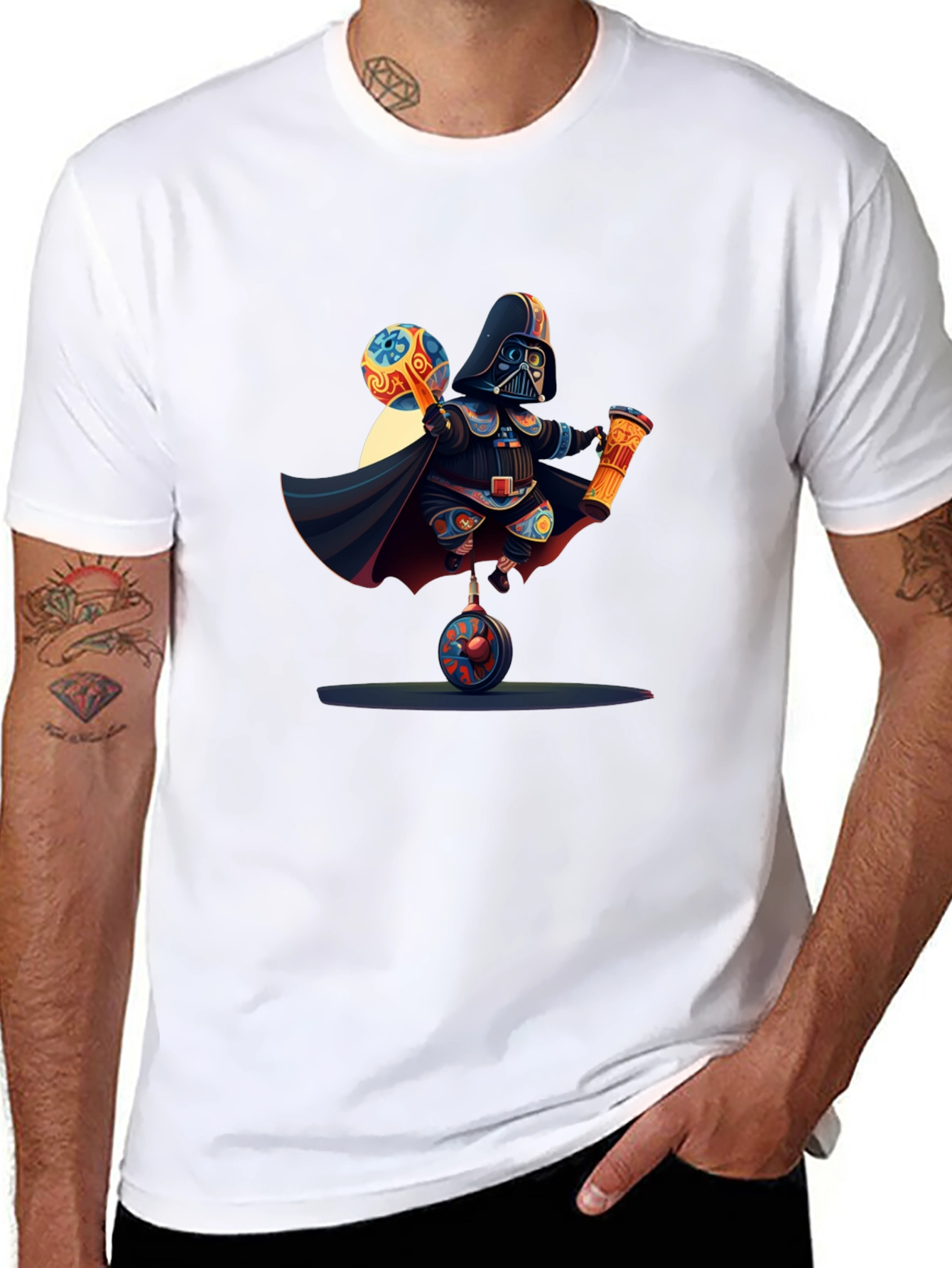 Darth Vader Unicycle T-Shirt - Black