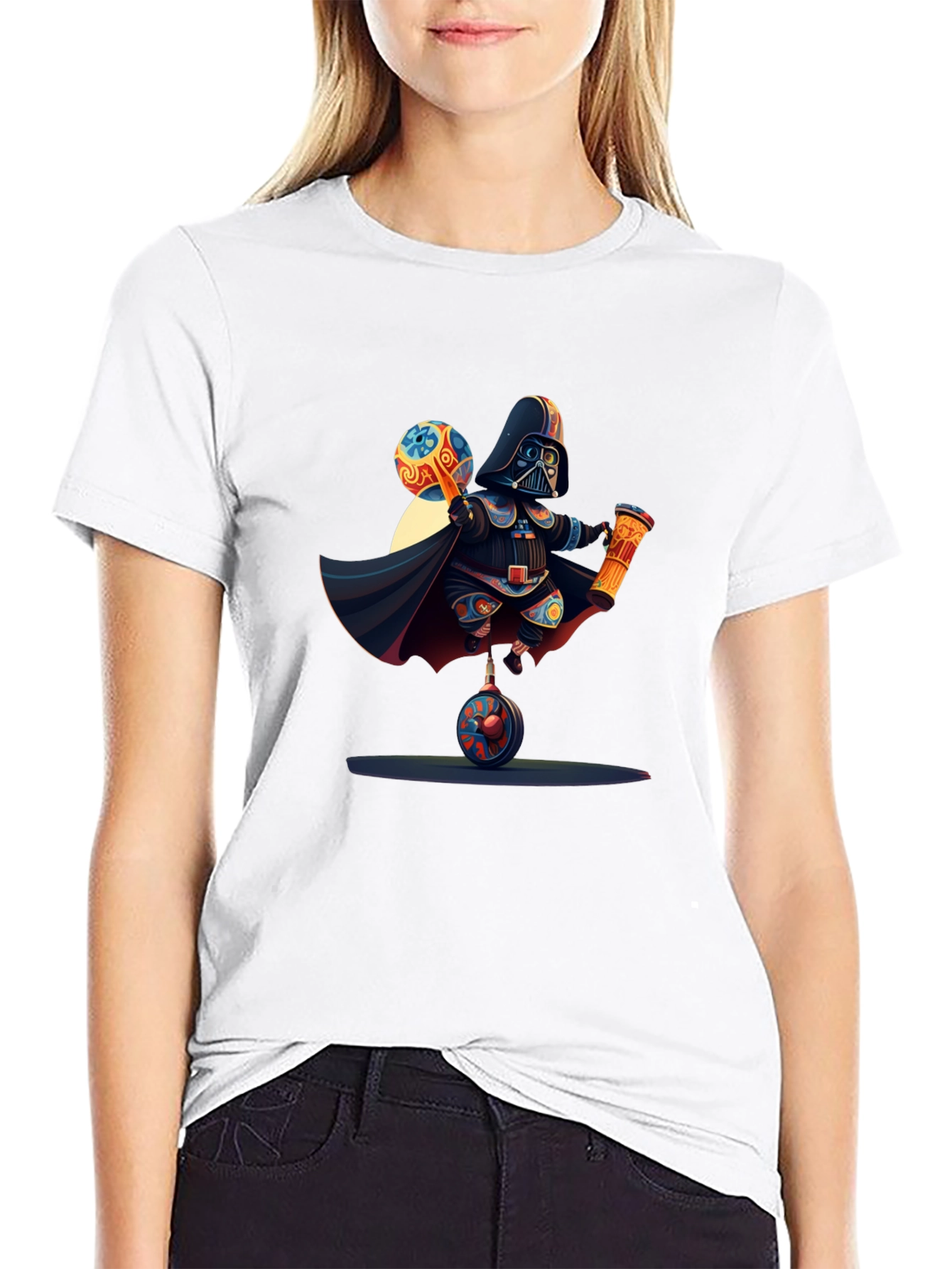 Darth Vader Unicycle T-Shirt - Black