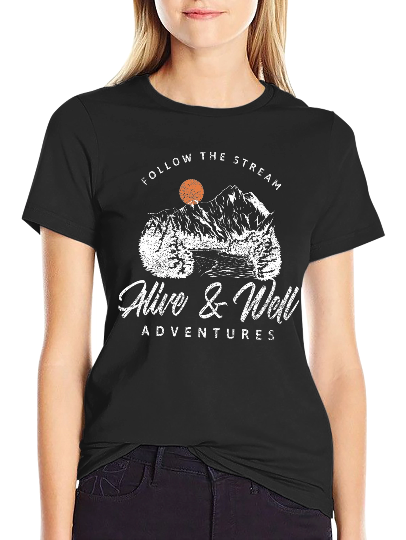 Alive & Well Adventures Black Graphic Tee