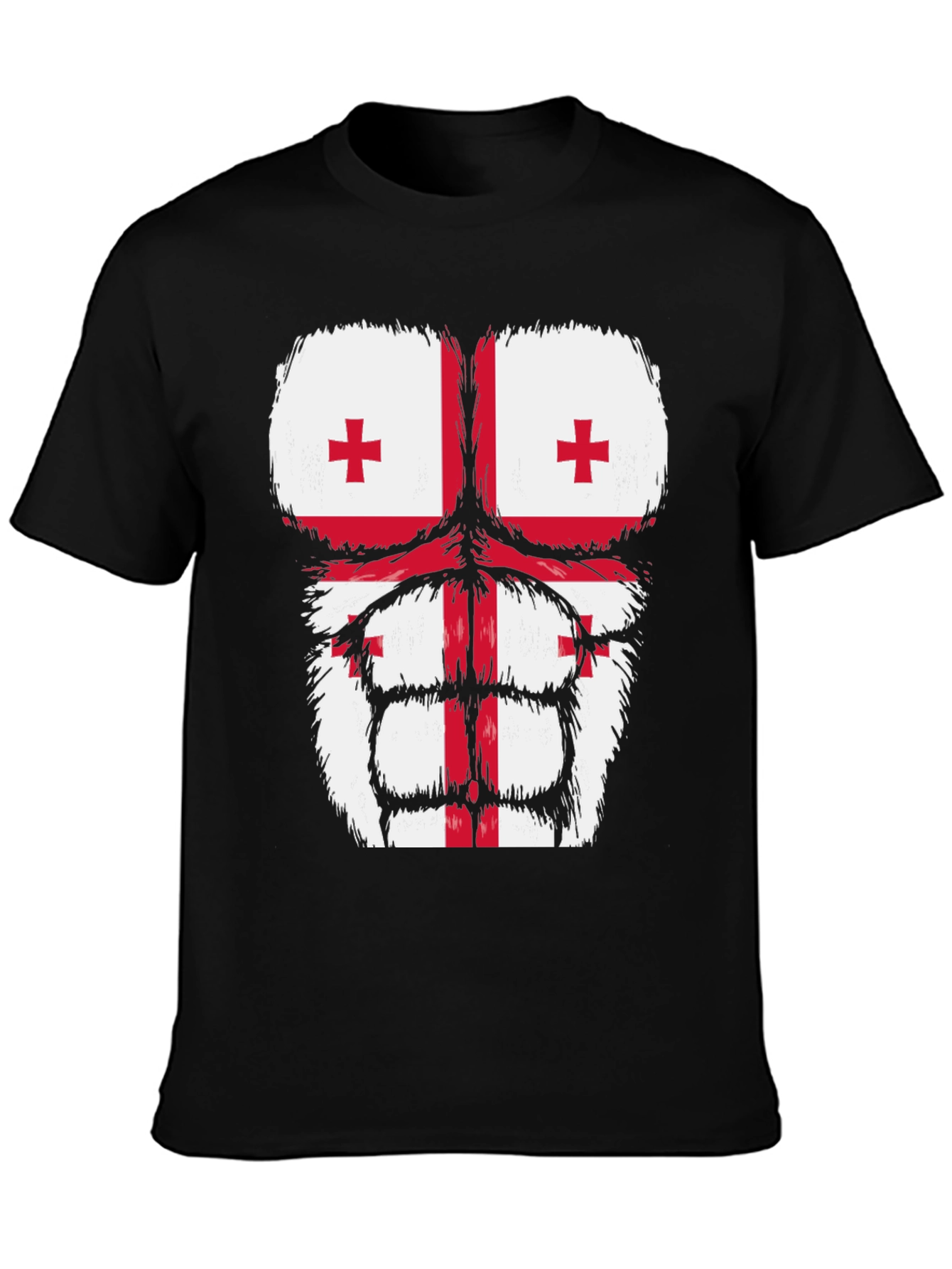 Georgia Flag Gorilla Chest T-Shirt