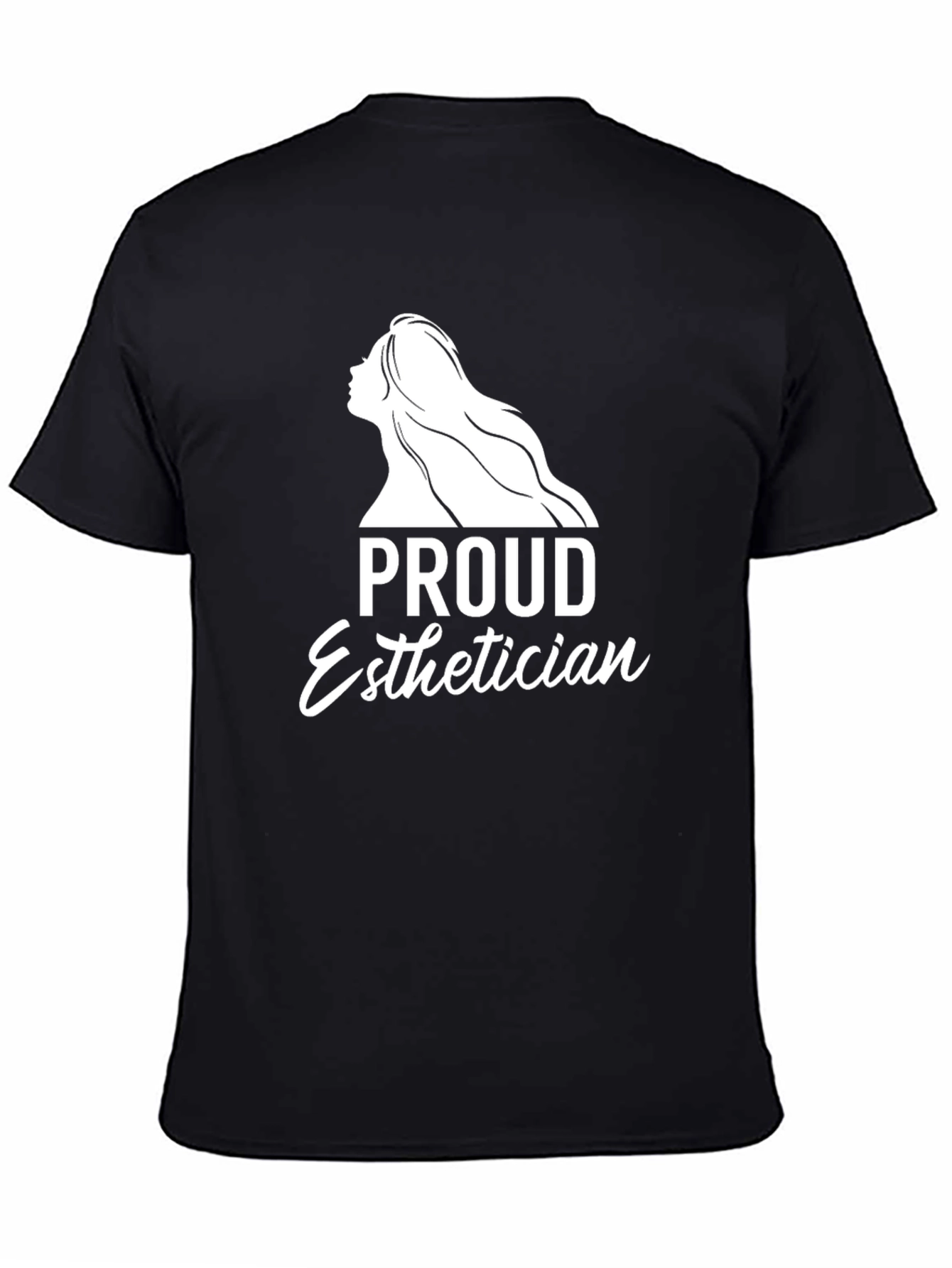 Proud Esthetician Black Graphic T-Shirt