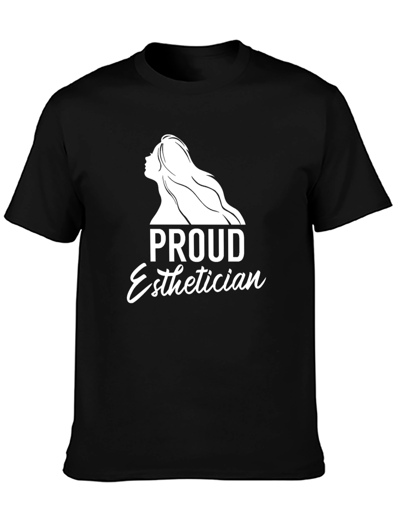 Proud Esthetician Black Graphic T-Shirt