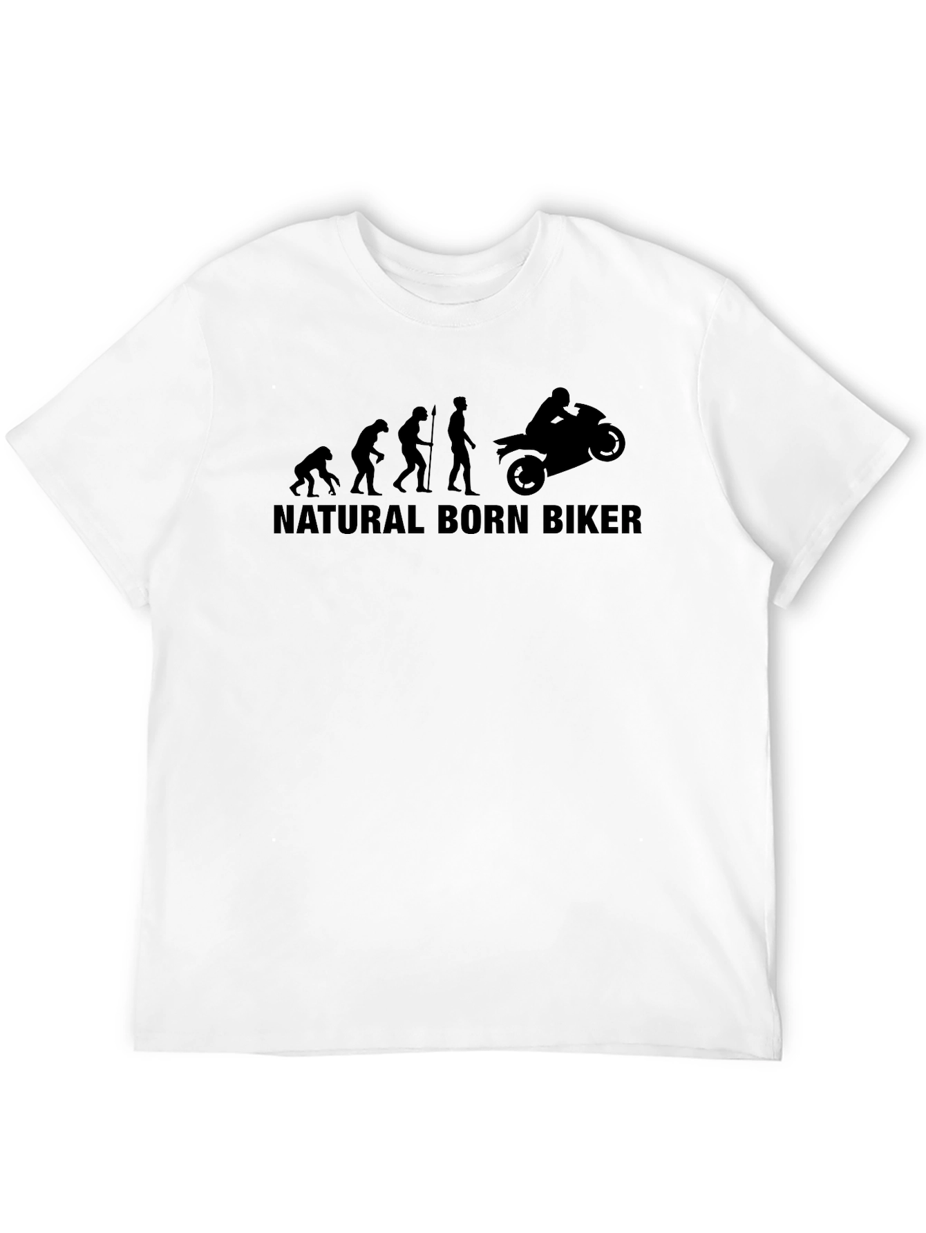 Natural Born Biker Evolution Black Graphic Tee