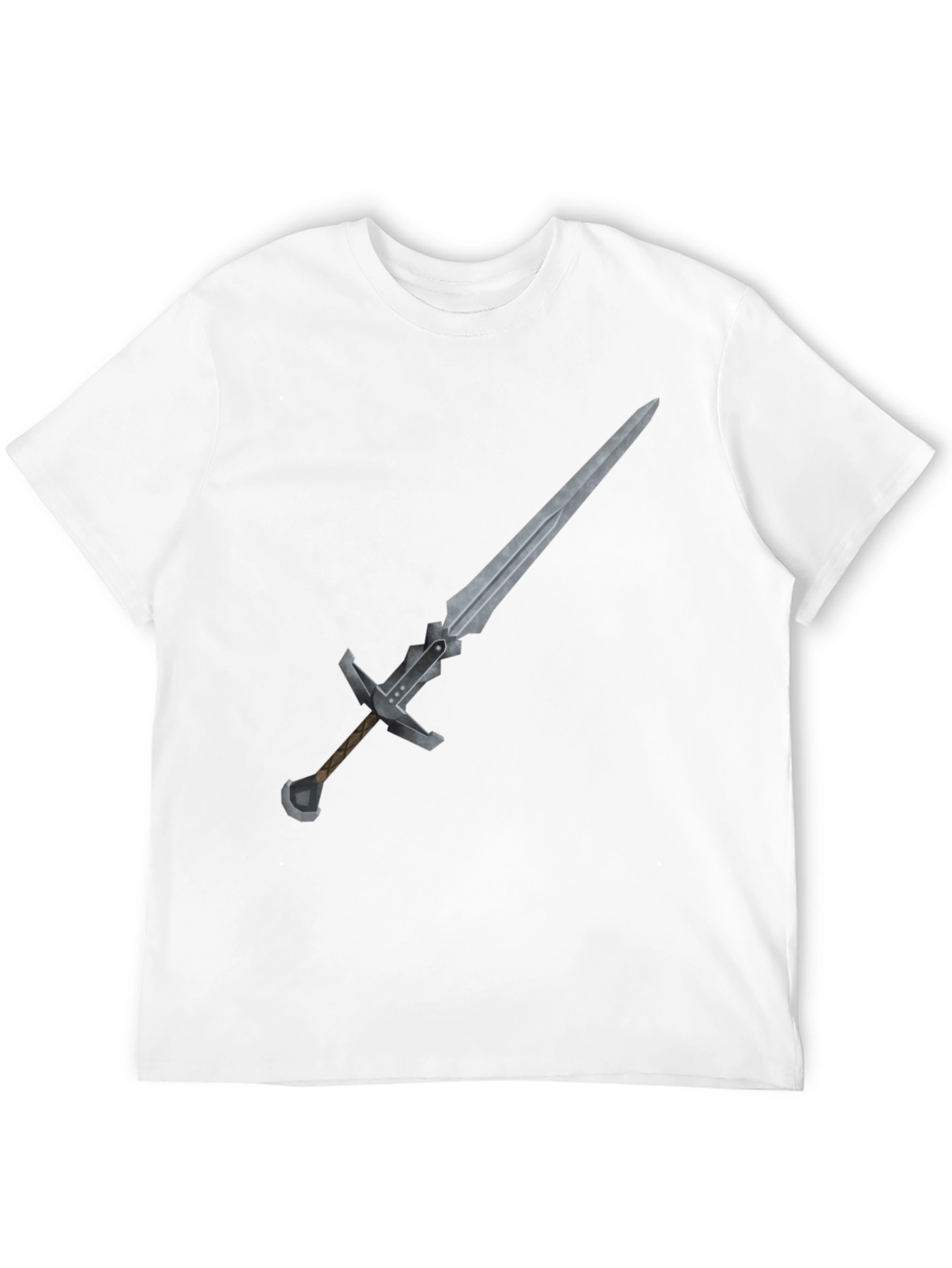 Sword Graphic Tee - Black Cotton T-Shirt