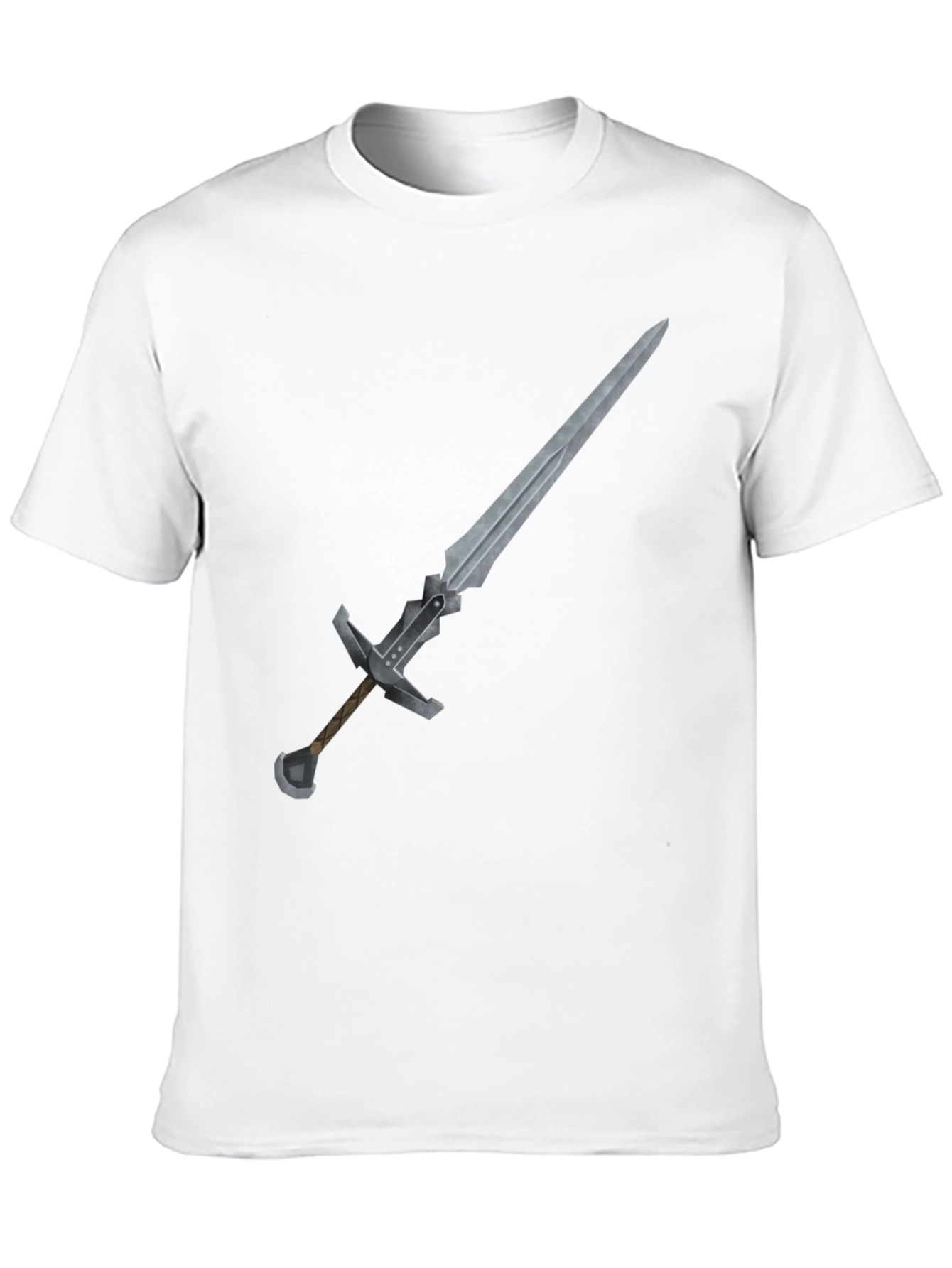 Sword Graphic Tee - Black Cotton T-Shirt
