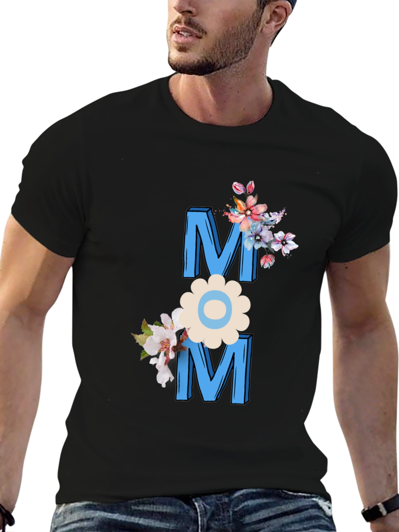 Floral MOM Graphic Tee - Mothers Day Gift