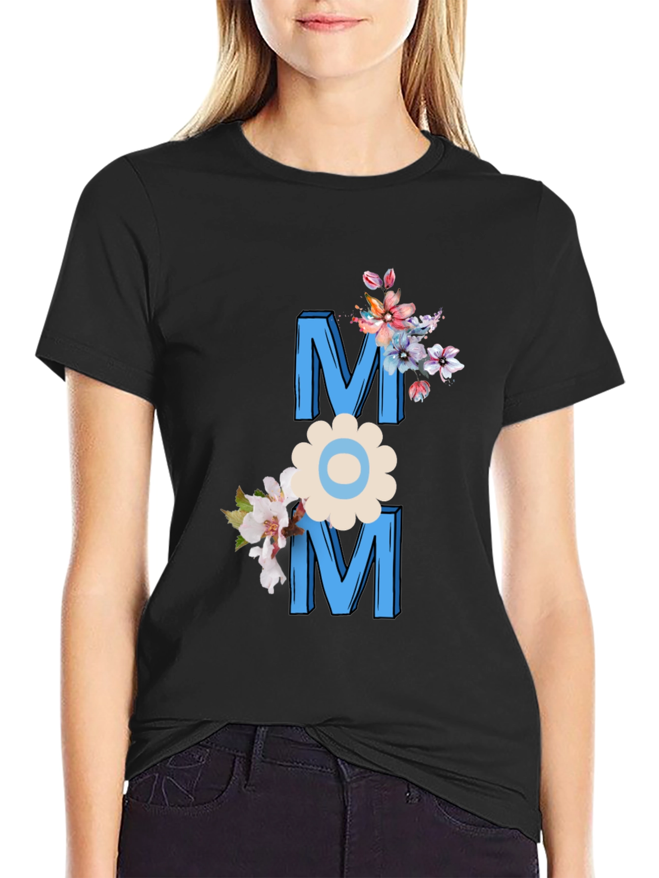 Floral MOM Graphic Tee - Mothers Day Gift