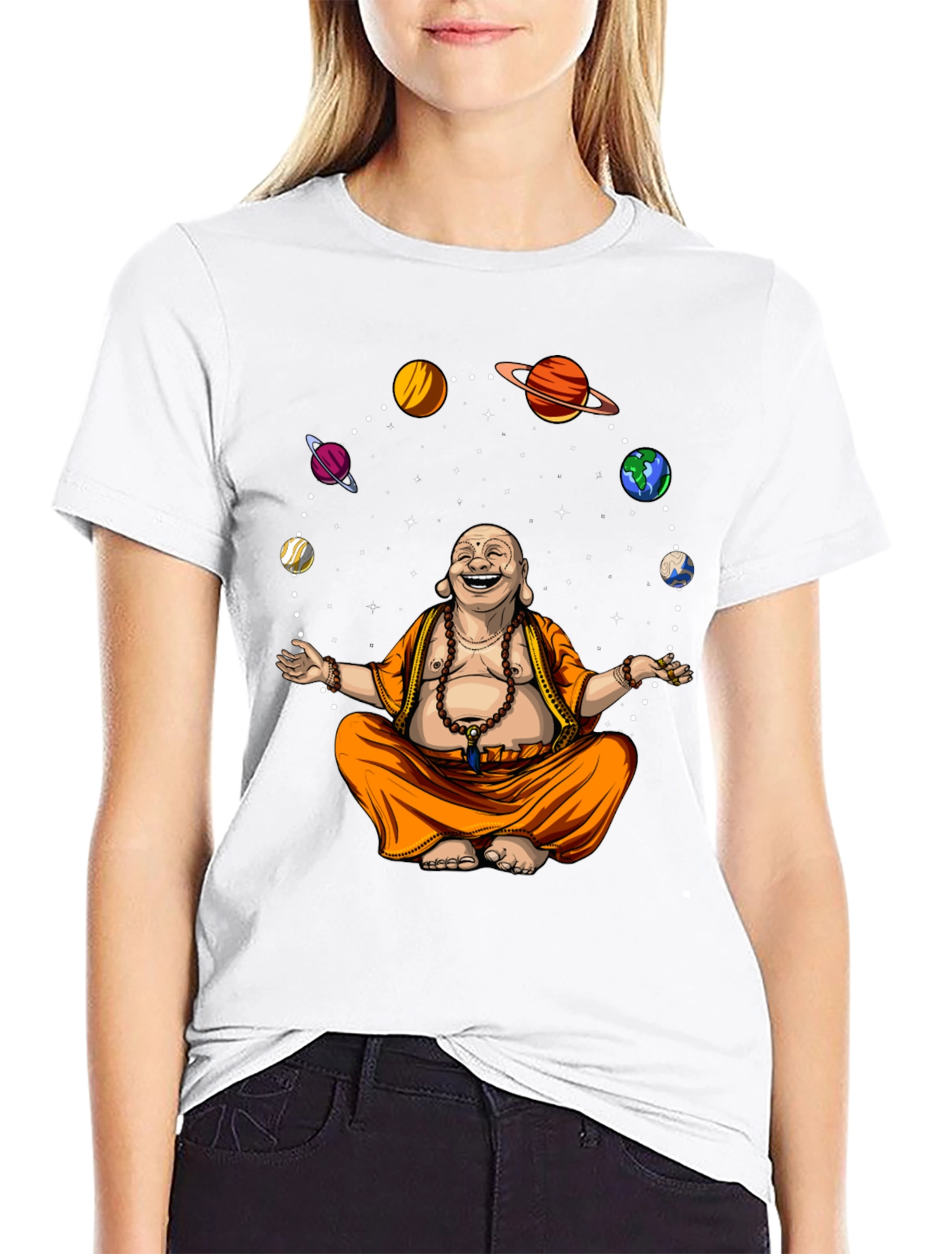 Buddha Orbit T-Shirt - Meditating in Space