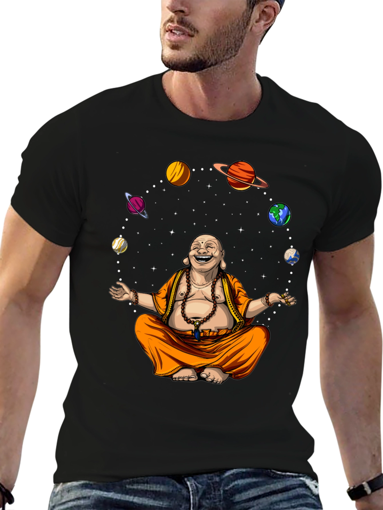 Buddha Orbit T-Shirt - Meditating in Space