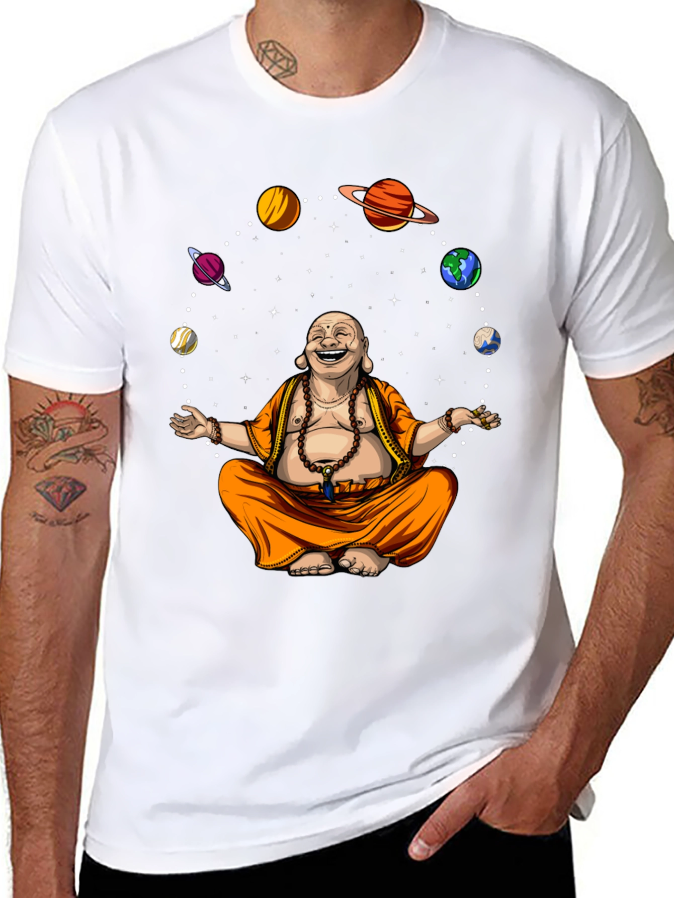 Buddha Orbit T-Shirt - Meditating in Space