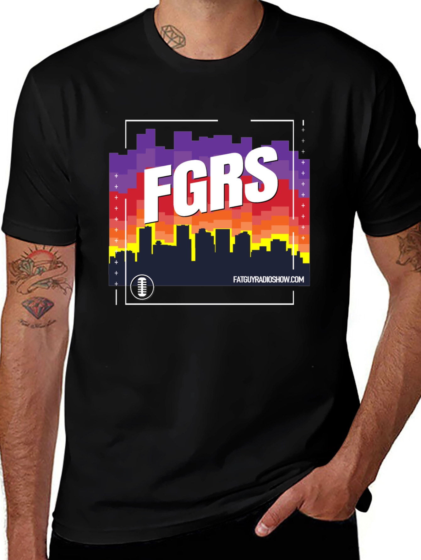 FGRS Fat Guy Radio Show T-Shirt - Skyline Design