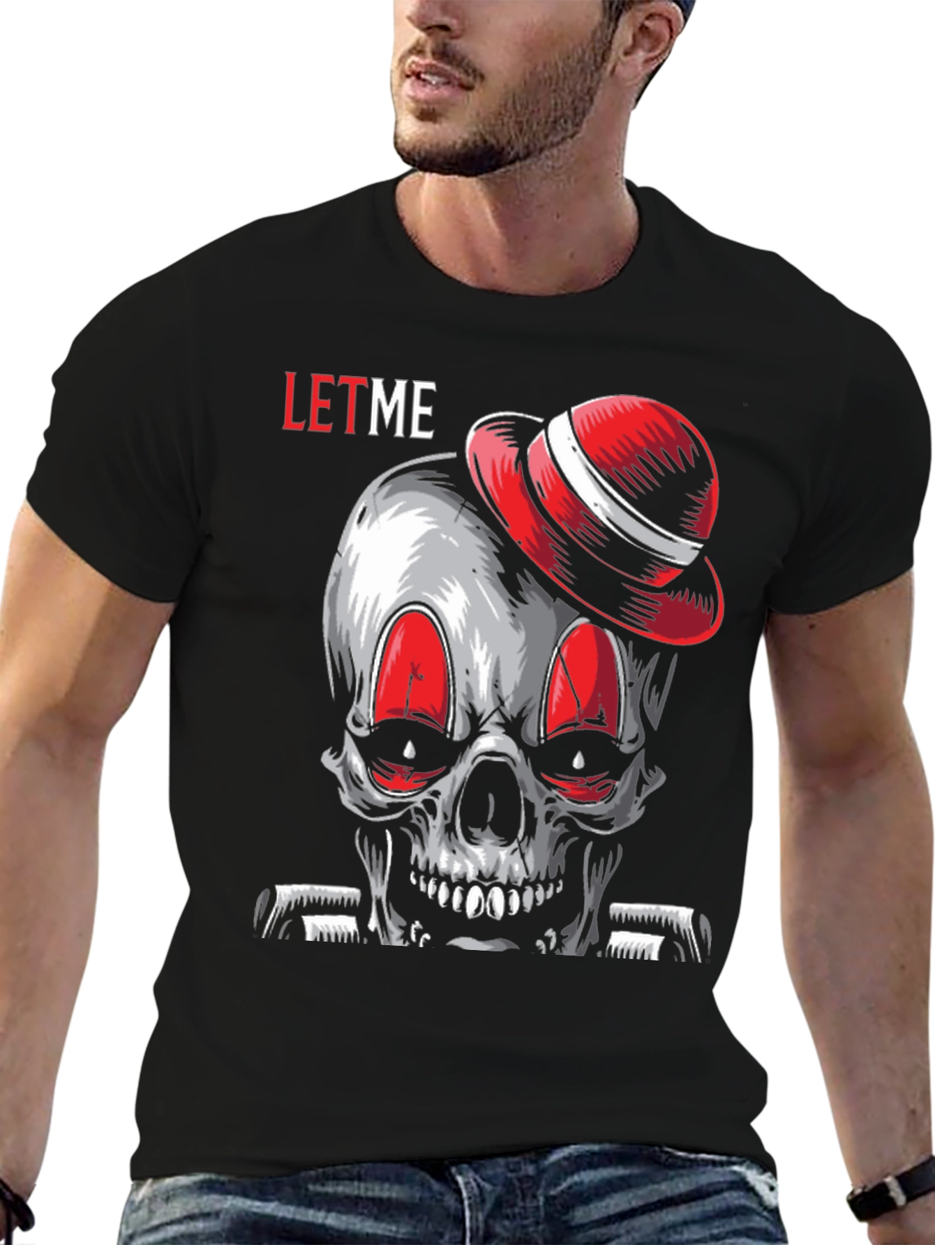 Skull with Hat Graphic Tee