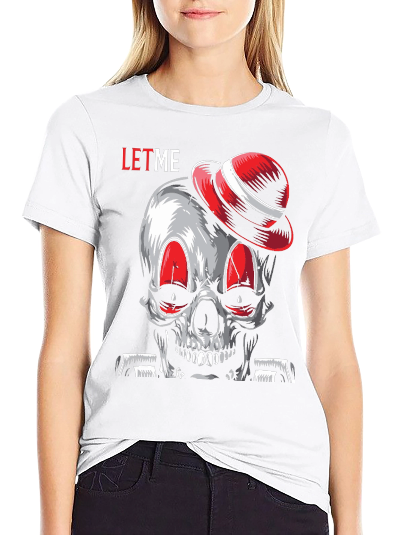 Skull with Hat Graphic Tee