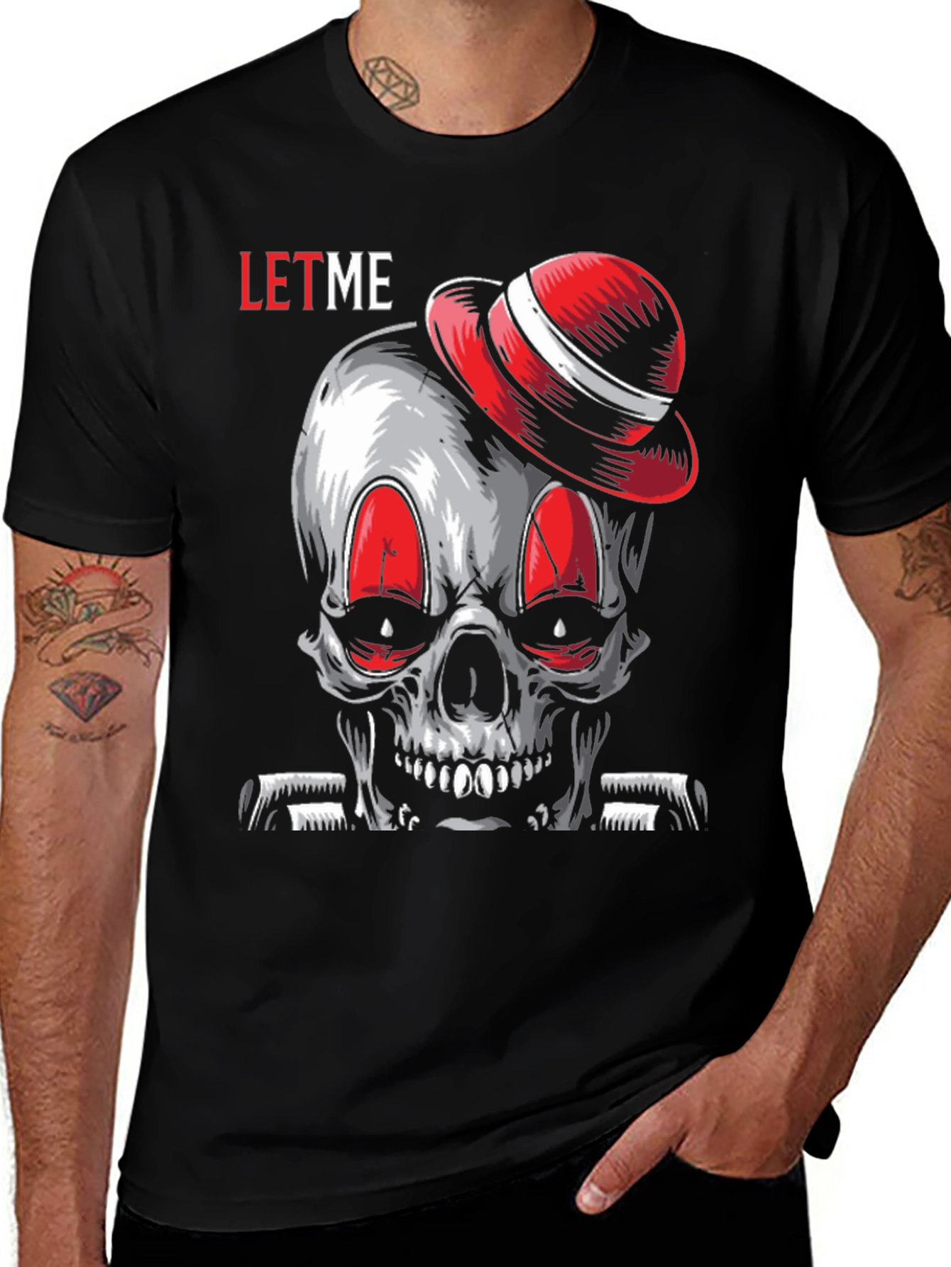 Skull with Hat Graphic Tee