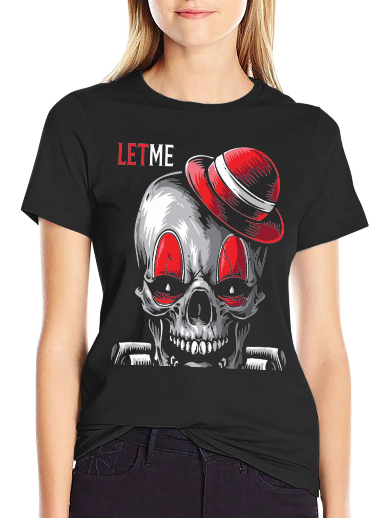 Skull with Hat Graphic Tee
