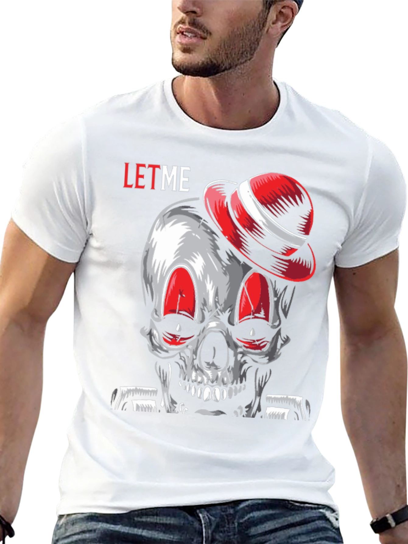 Skull with Hat Graphic Tee