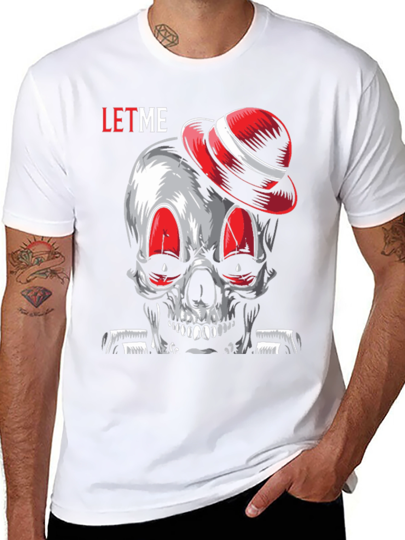 Skull with Hat Graphic Tee
