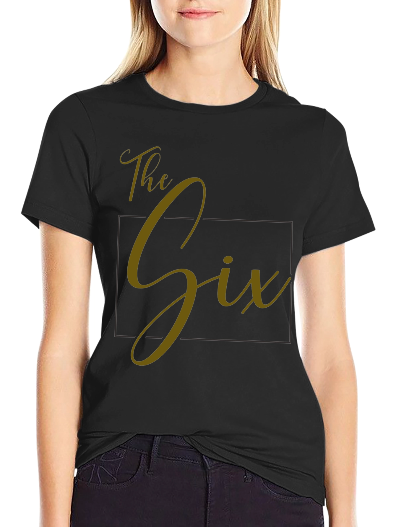 The Six Graphic Tee - Stylish Black T-Shirt