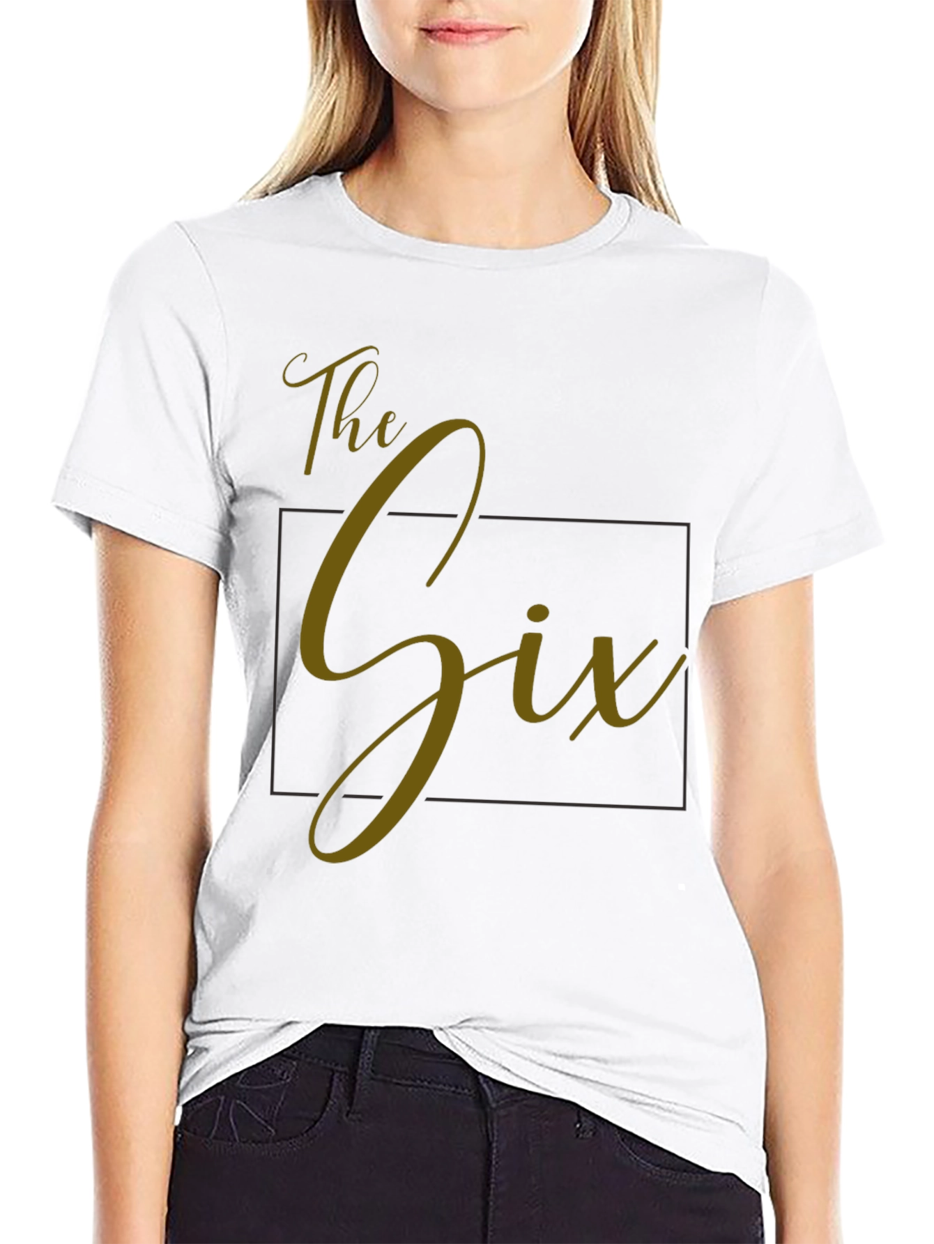 The Six Graphic Tee - Stylish Black T-Shirt