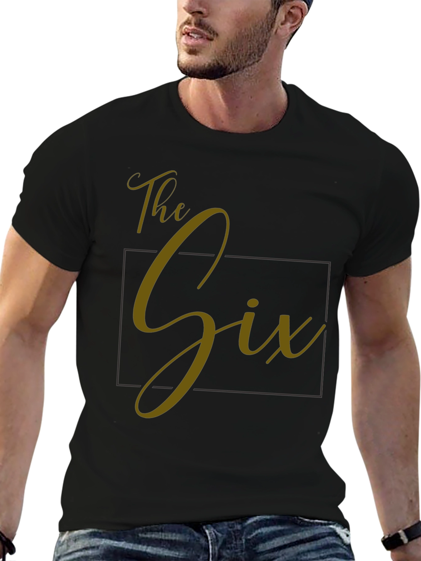 The Six Graphic Tee - Stylish Black T-Shirt