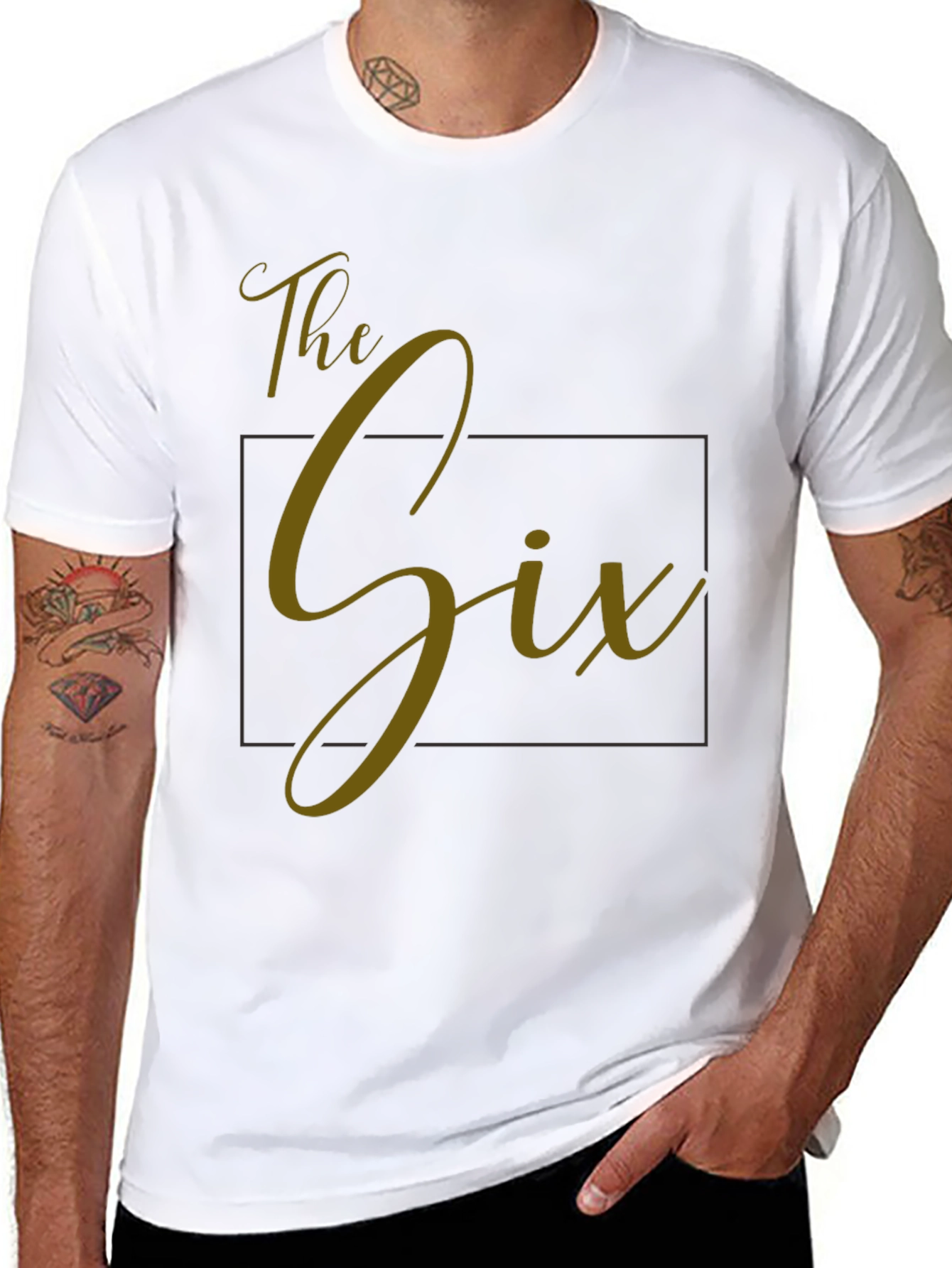 The Six Graphic Tee - Stylish Black T-Shirt